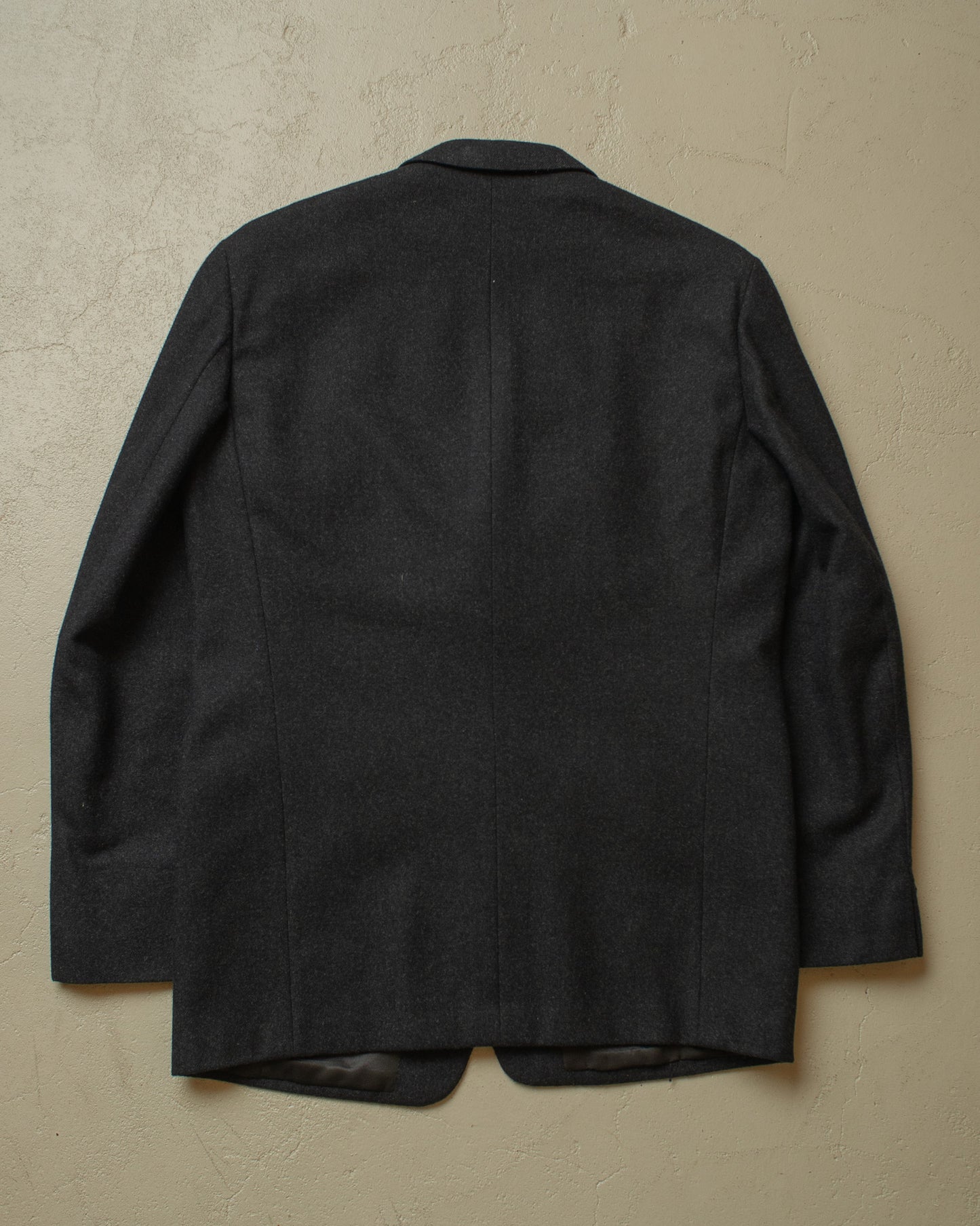 1940s German Peak Lapel Wool Suit Jacket black - L