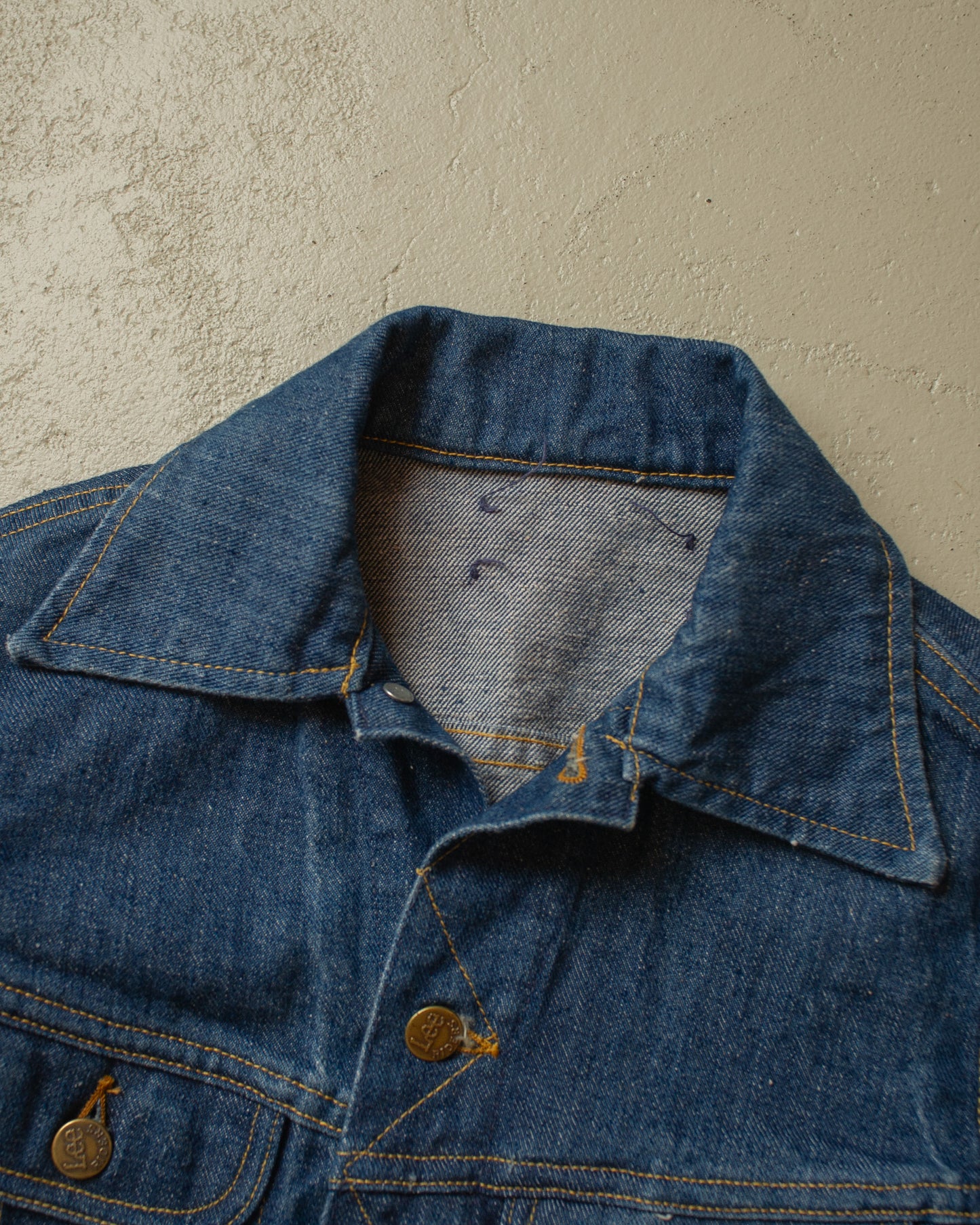 1980s chopped Lee Denim Jacket navyblue - S
