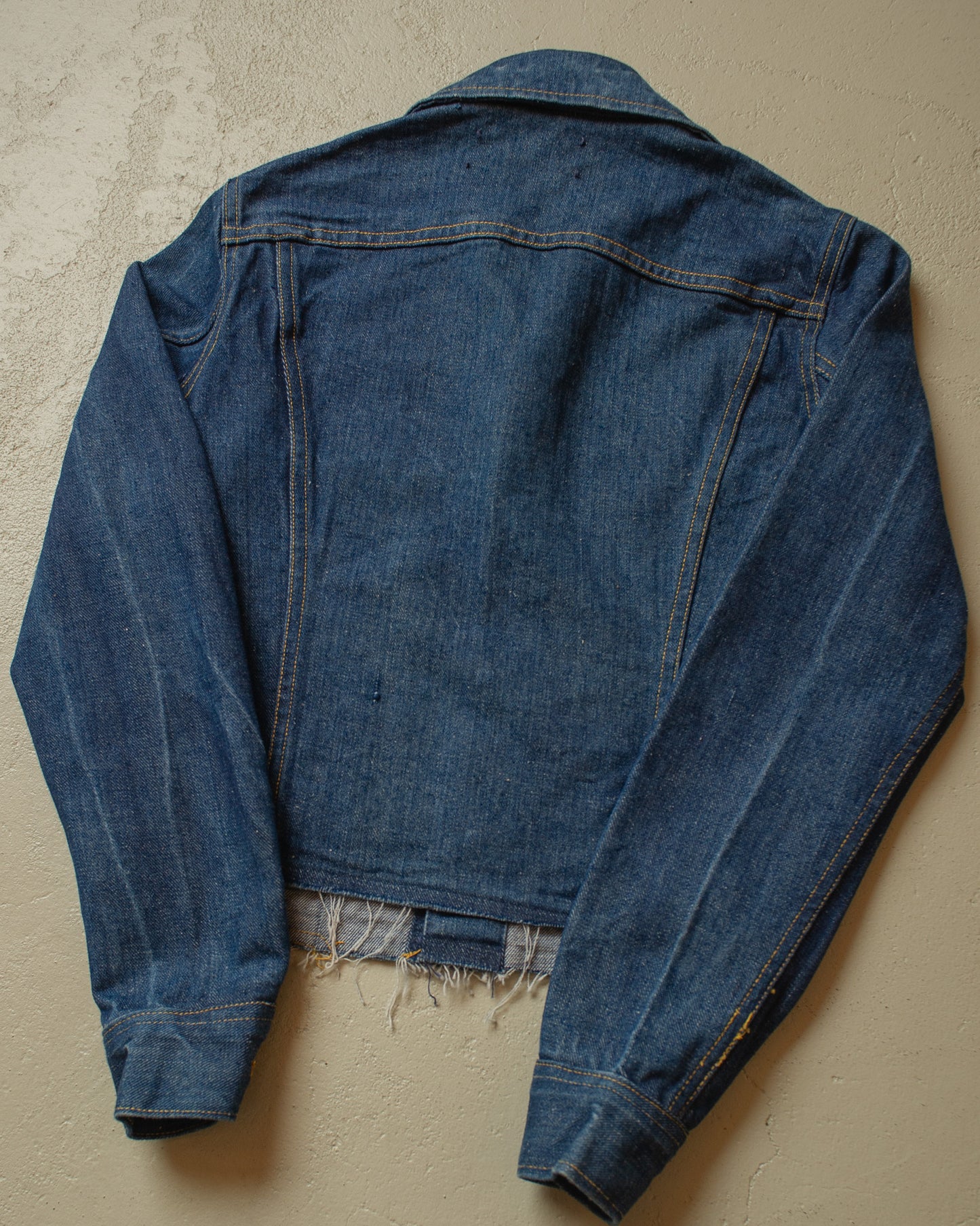 1980s chopped Lee Denim Jacket navyblue - S