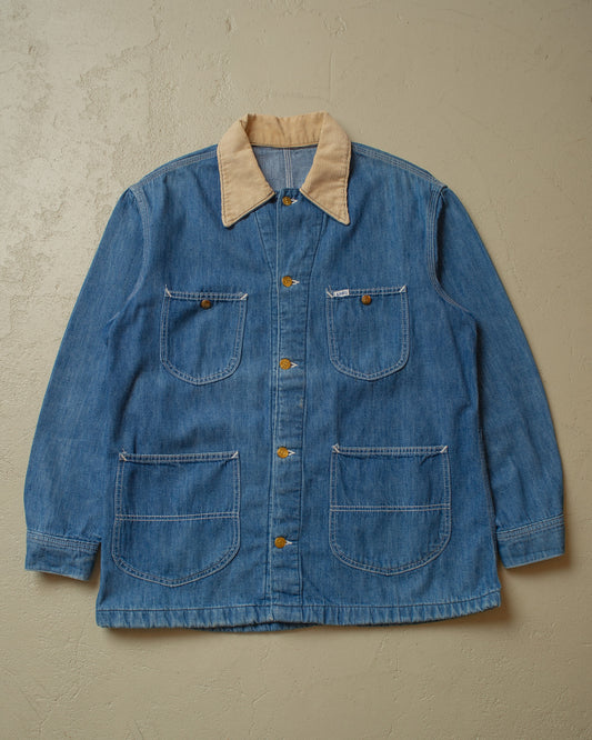 1980s Lee Denim Chore Coat blue - L/XL