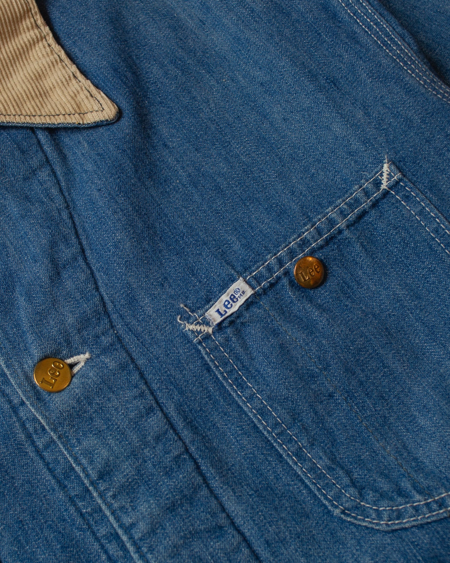 1980s Lee Denim Chore Coat blue - L/XL