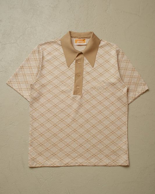1960s/70s Jantzen Polo Shirt beige - M/L