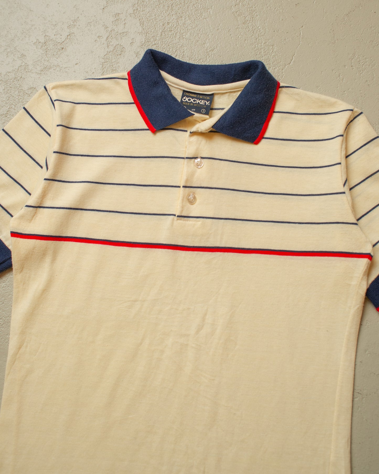 1980s Jockey Tennis Polo beige - S/M