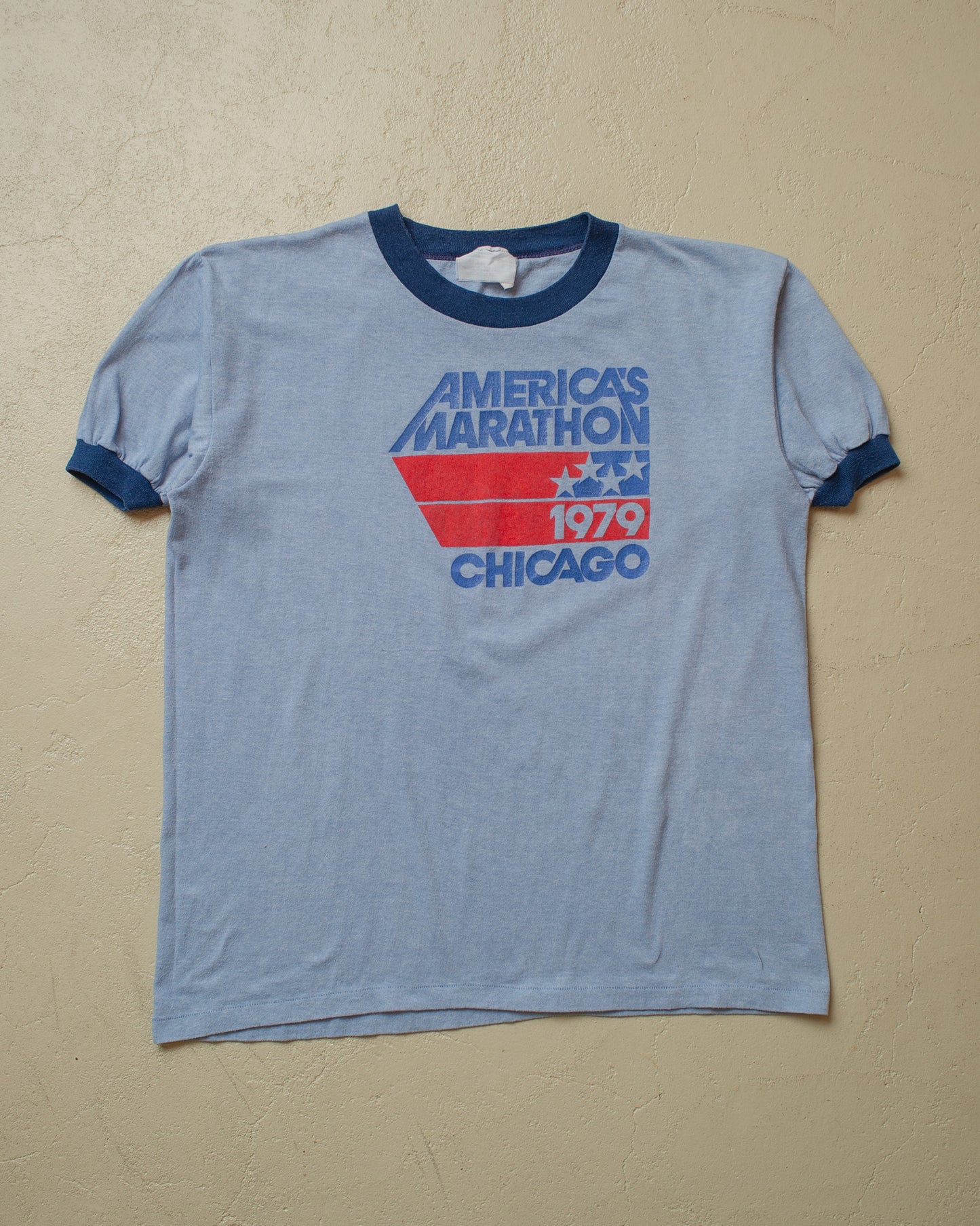 1979 Chicago Marathon Ringer T-shirt blue - L