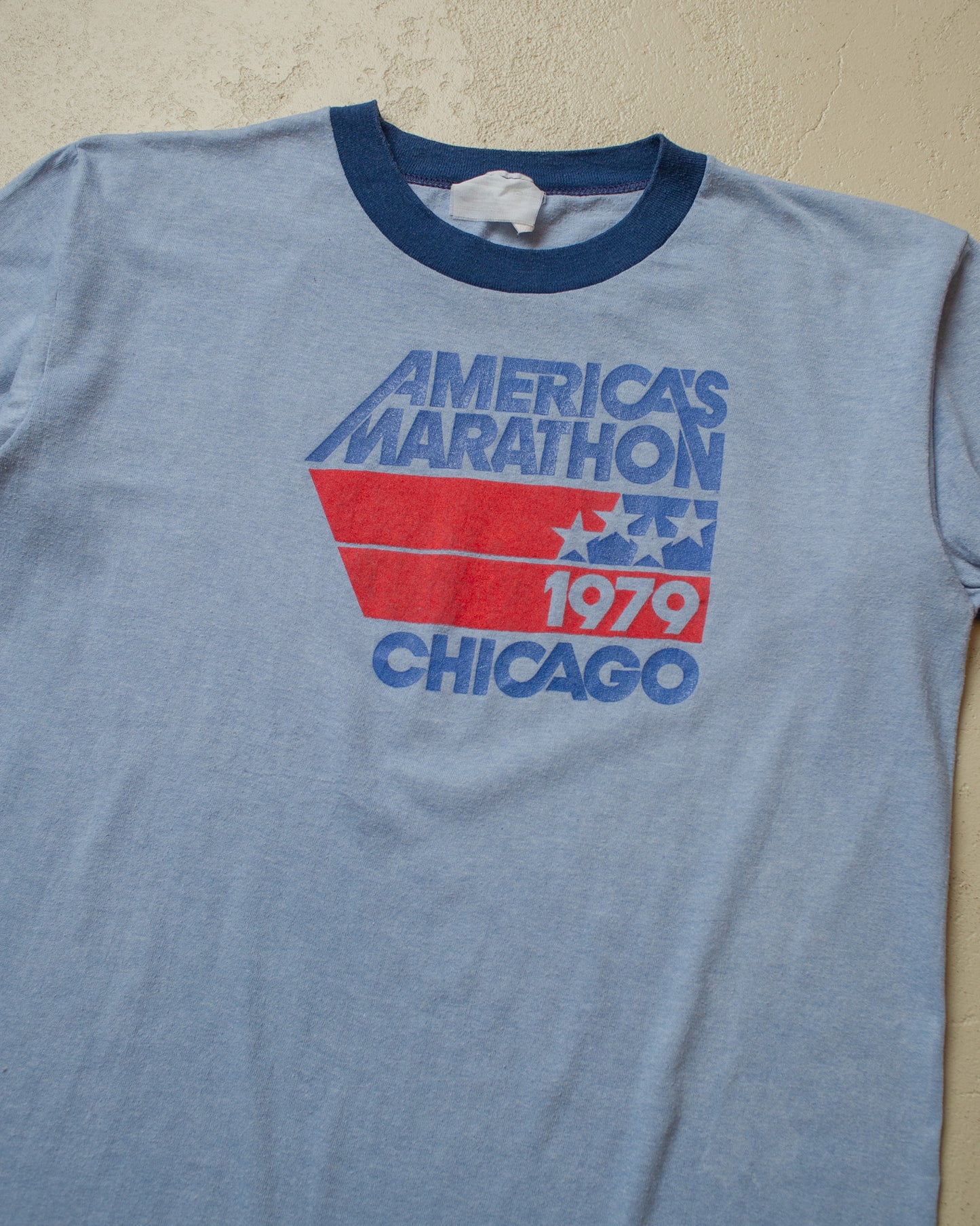 1979 Chicago Marathon Ringer T-shirt blue - L