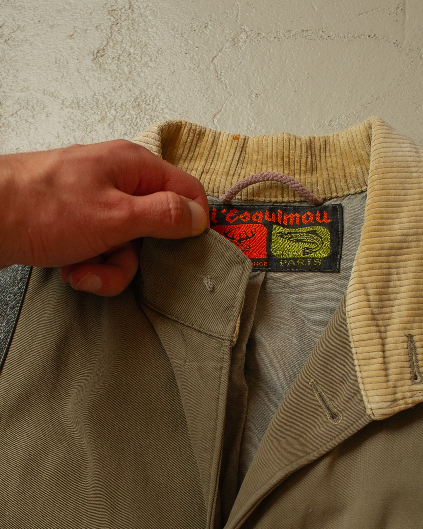 1970s distressed French Hunting Jacket brown - L