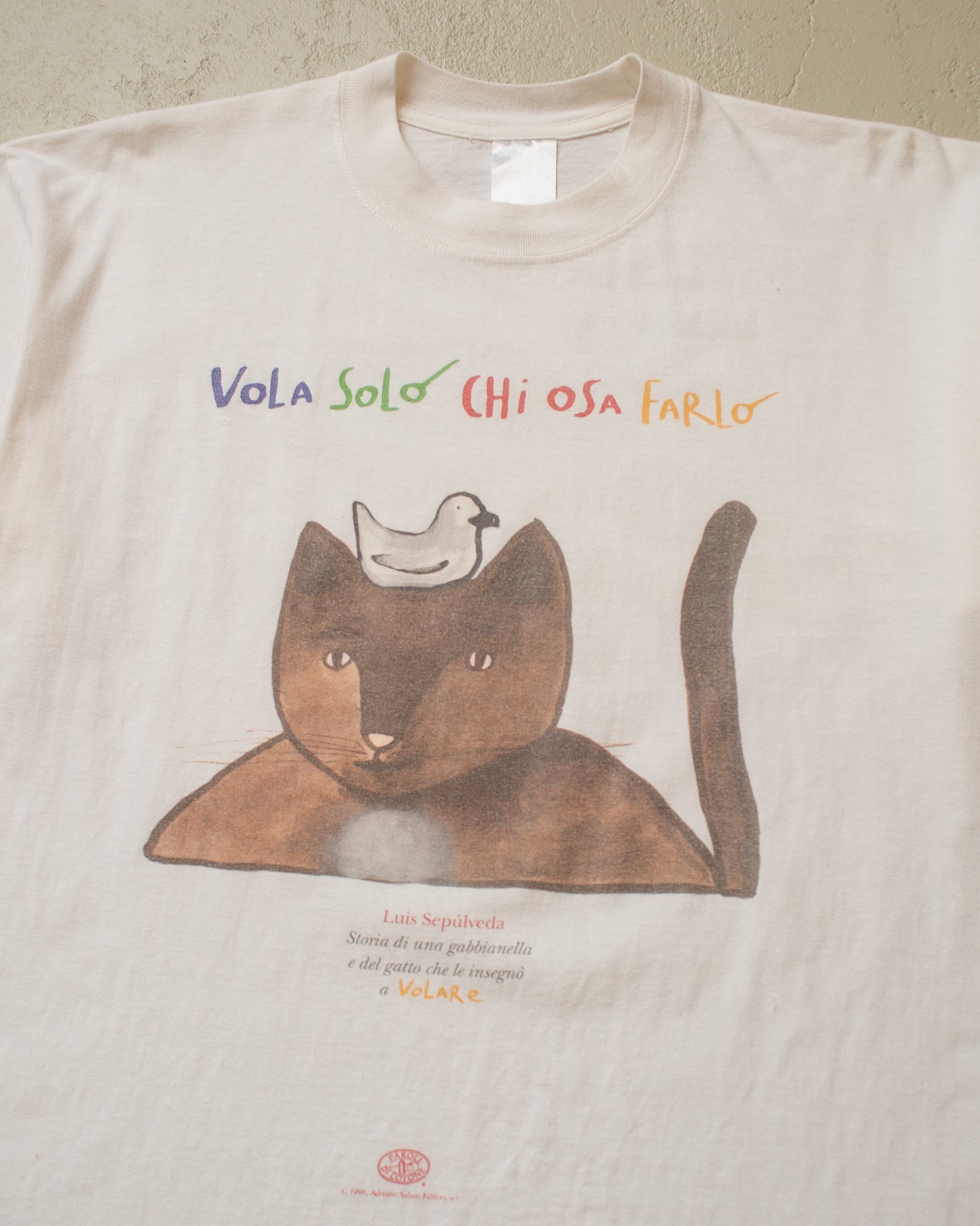 1990s Vola Solo Chi Osa Farlo Book T-shirt white - L