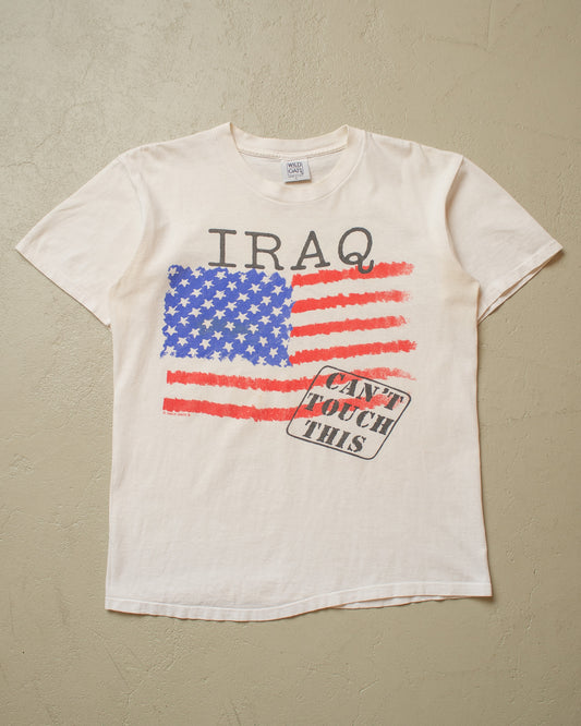 1990s "Iraq can´t touch this" T-shirt white - L