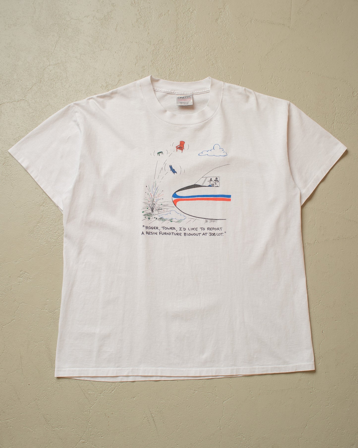 1990s Job Lot Promo T-shirt white - XL