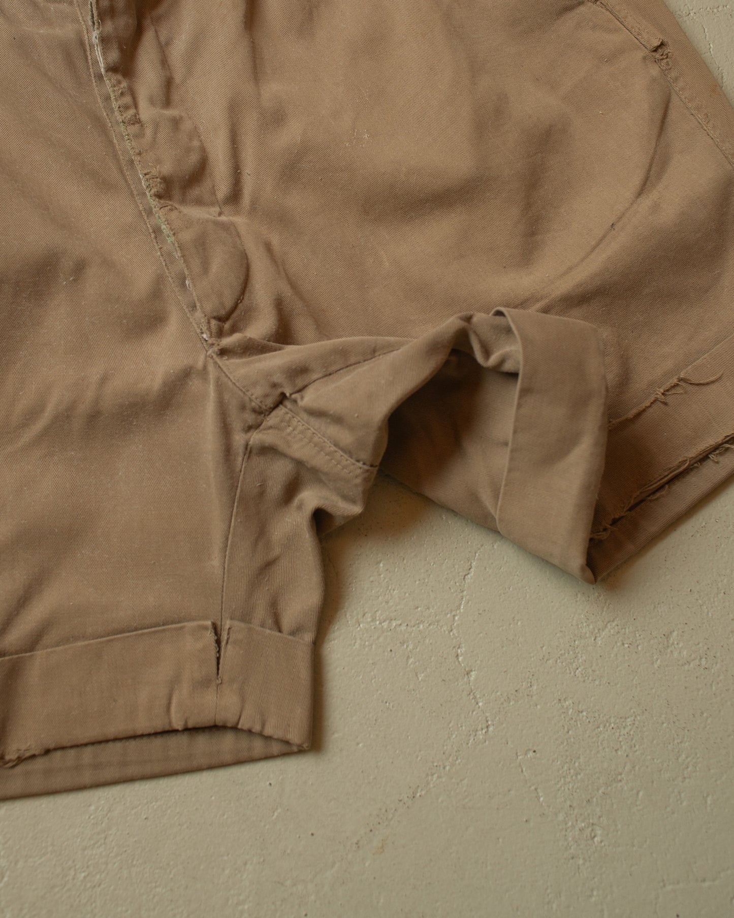 1950s/60s distressed Cotton Shorts beige - W32