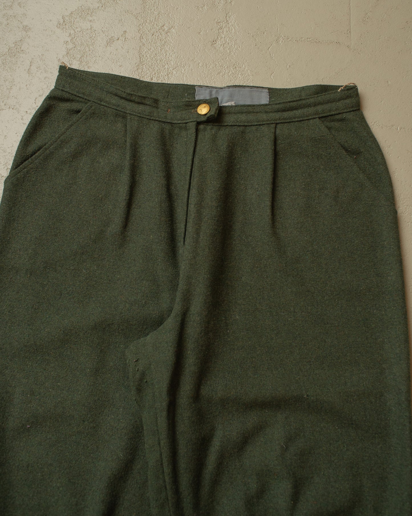 1980s/90s Homemade Wool Knickerbocker Pants green - W31,5