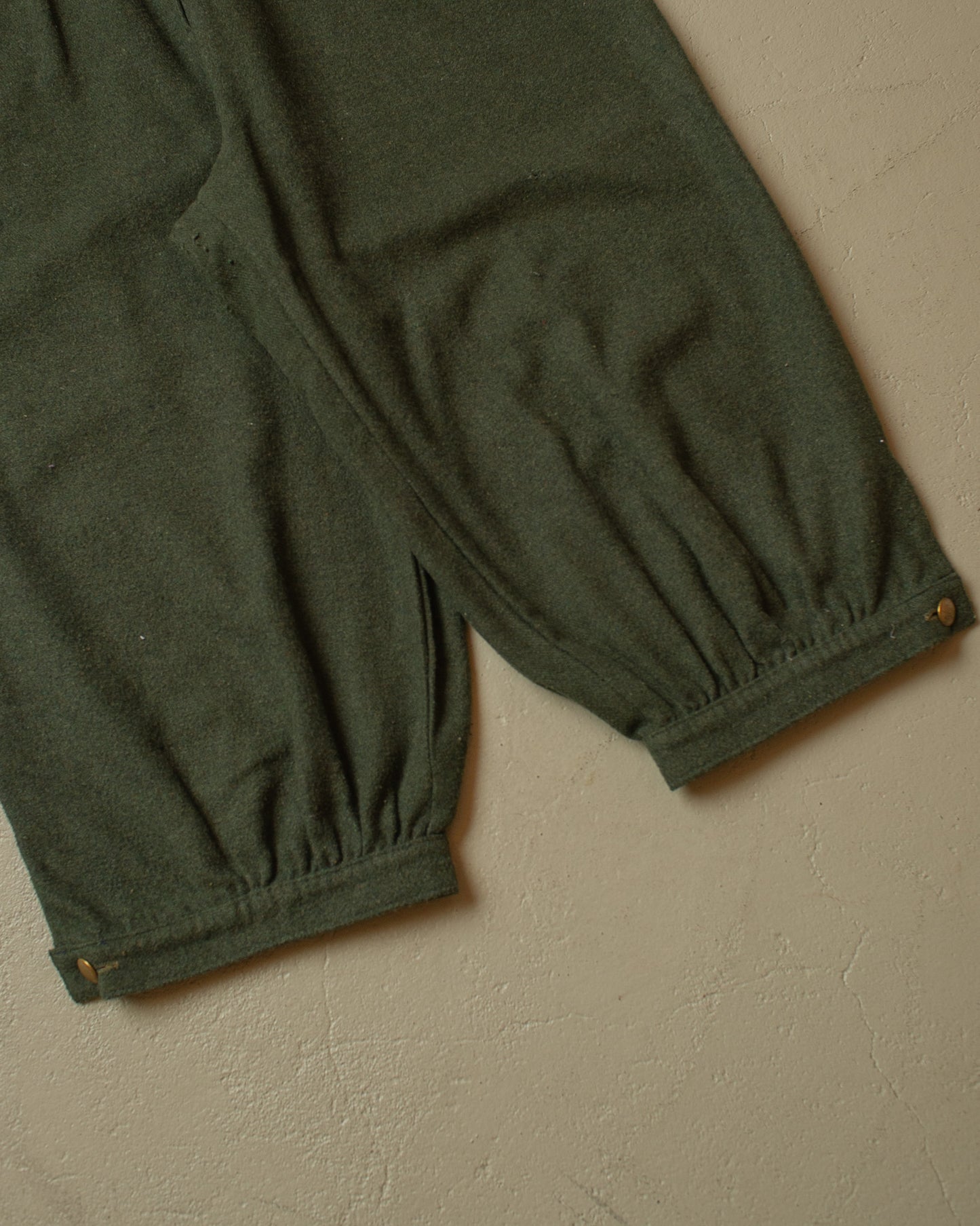 1980s/90s Homemade Wool Knickerbocker Pants green - W31,5