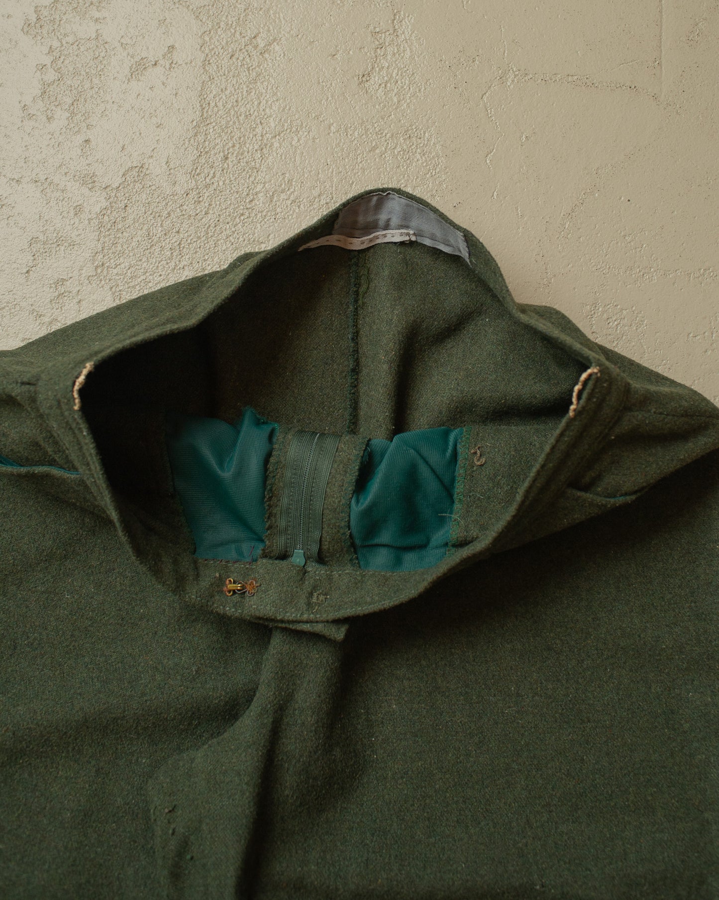 1980s/90s Homemade Wool Knickerbocker Pants green - W31,5