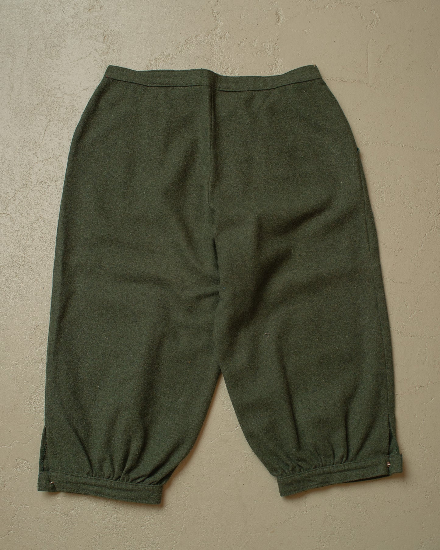 1980s/90s Homemade Wool Knickerbocker Pants green - W31,5