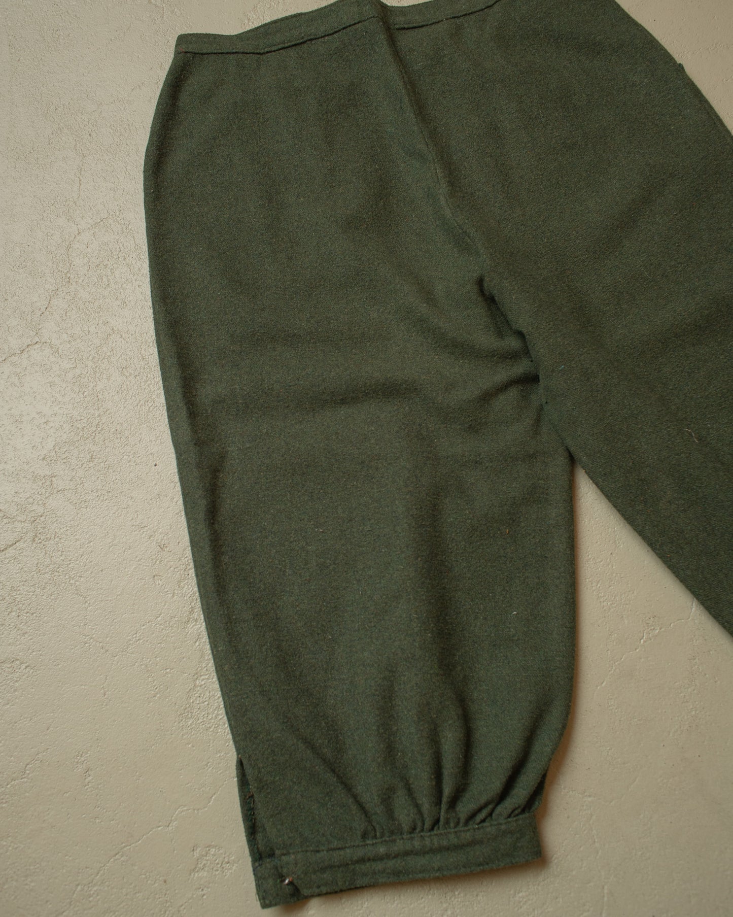 1980s/90s Homemade Wool Knickerbocker Pants green - W31,5
