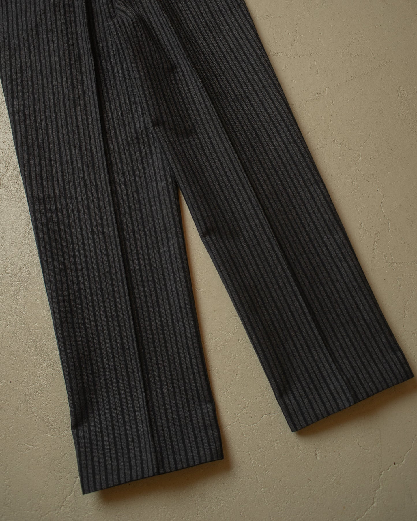 1940s German striped Morning Pants black - W33/34 L32