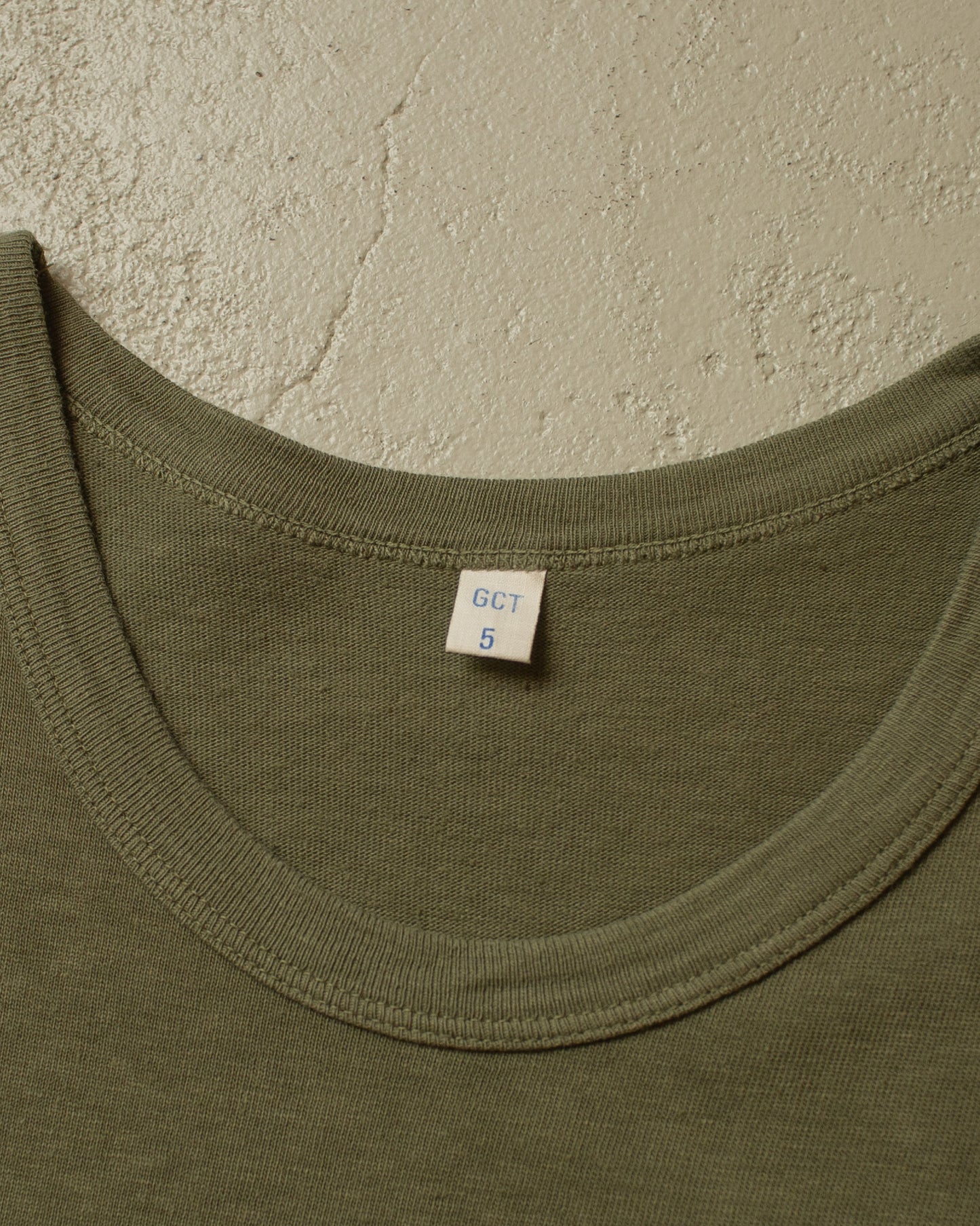 1980s Military Ringer T-shirt khaki - M