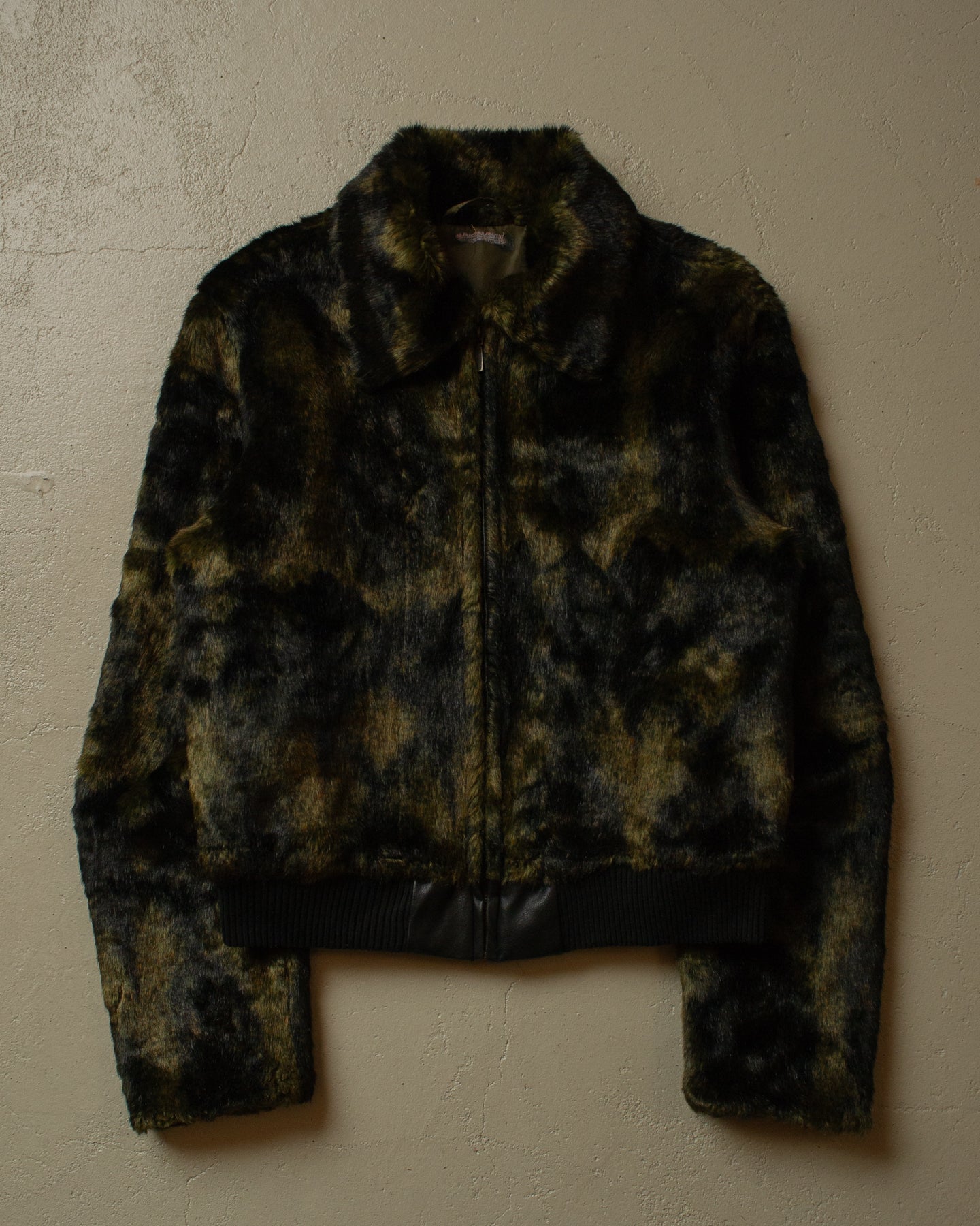 70s/80s Womens cropped Fur Jacket multi - S