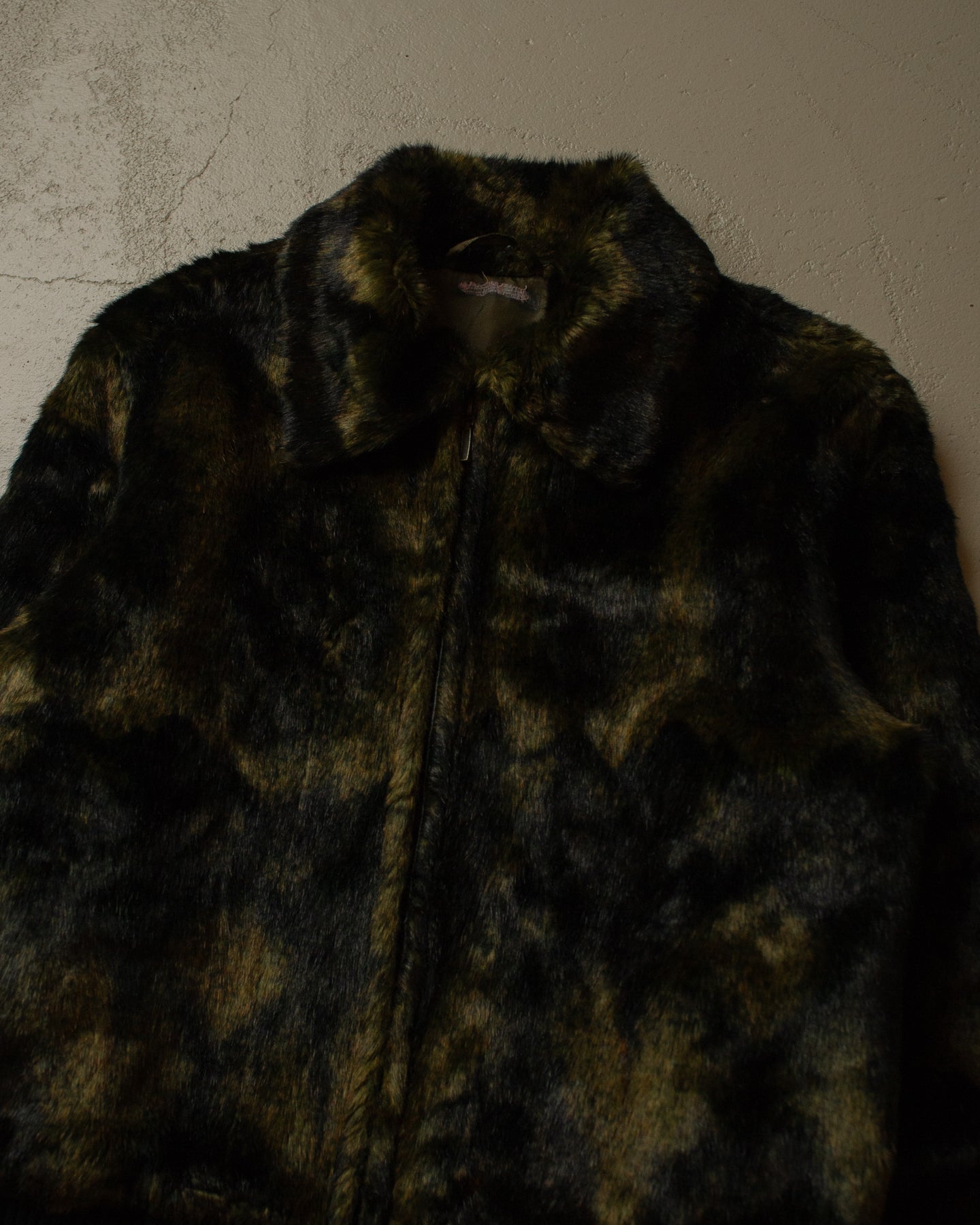 70s/80s Womens cropped Fur Jacket multi - S