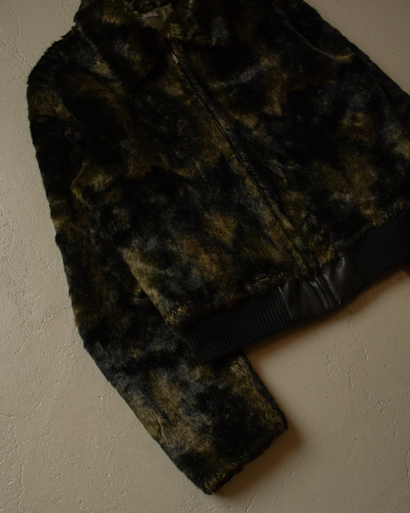 70s/80s Womens cropped Fur Jacket multi - S