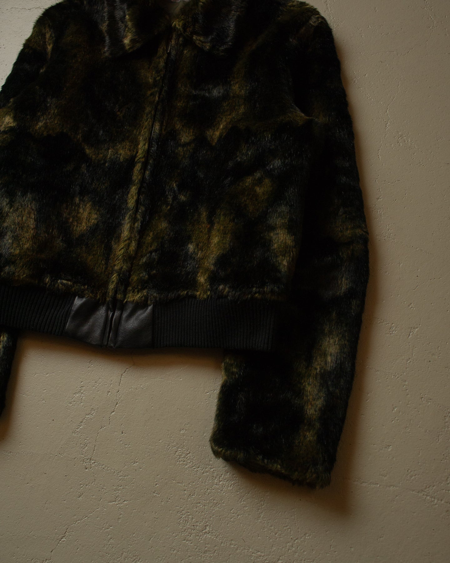 70s/80s Womens cropped Fur Jacket multi - S