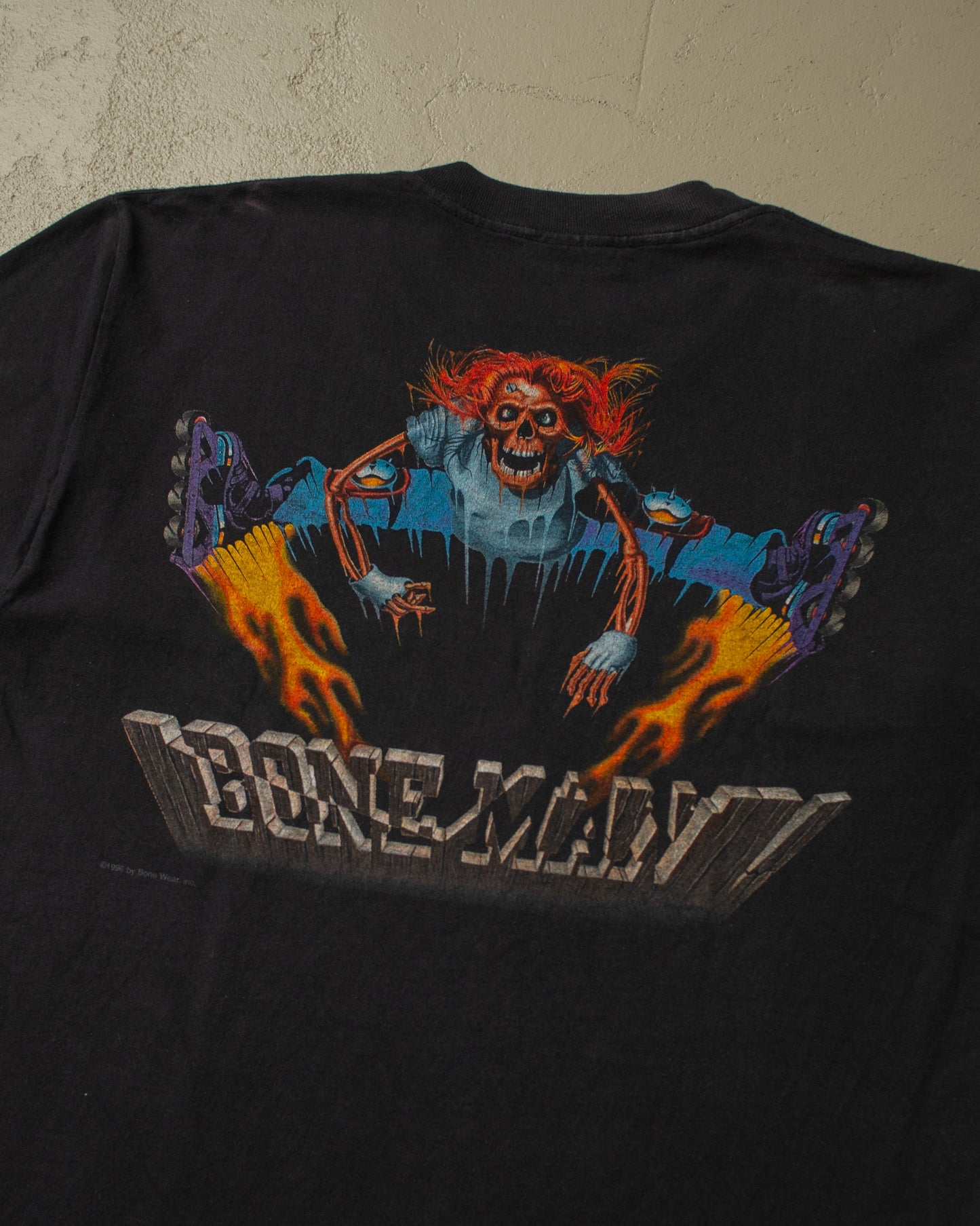 1996 Faded Boneman Rollerskate T-shirt black - L