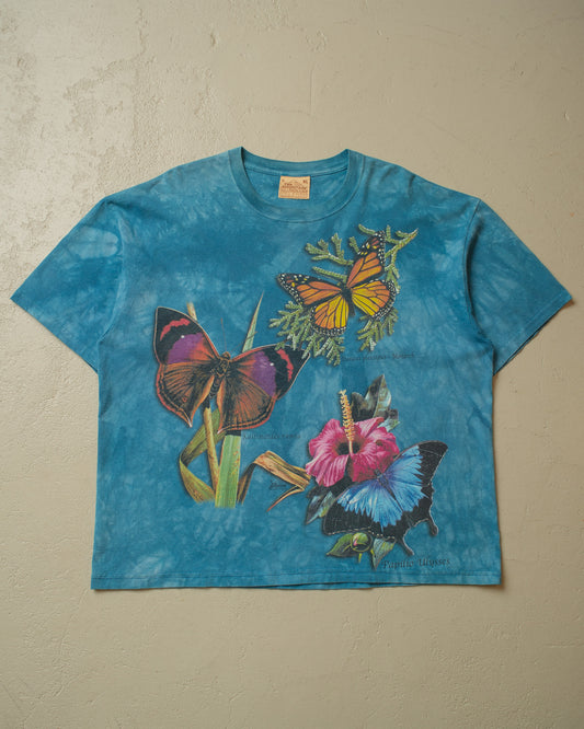 2001 The Mountain "Butterflies" Tie Dye T-shirt blue - XL
