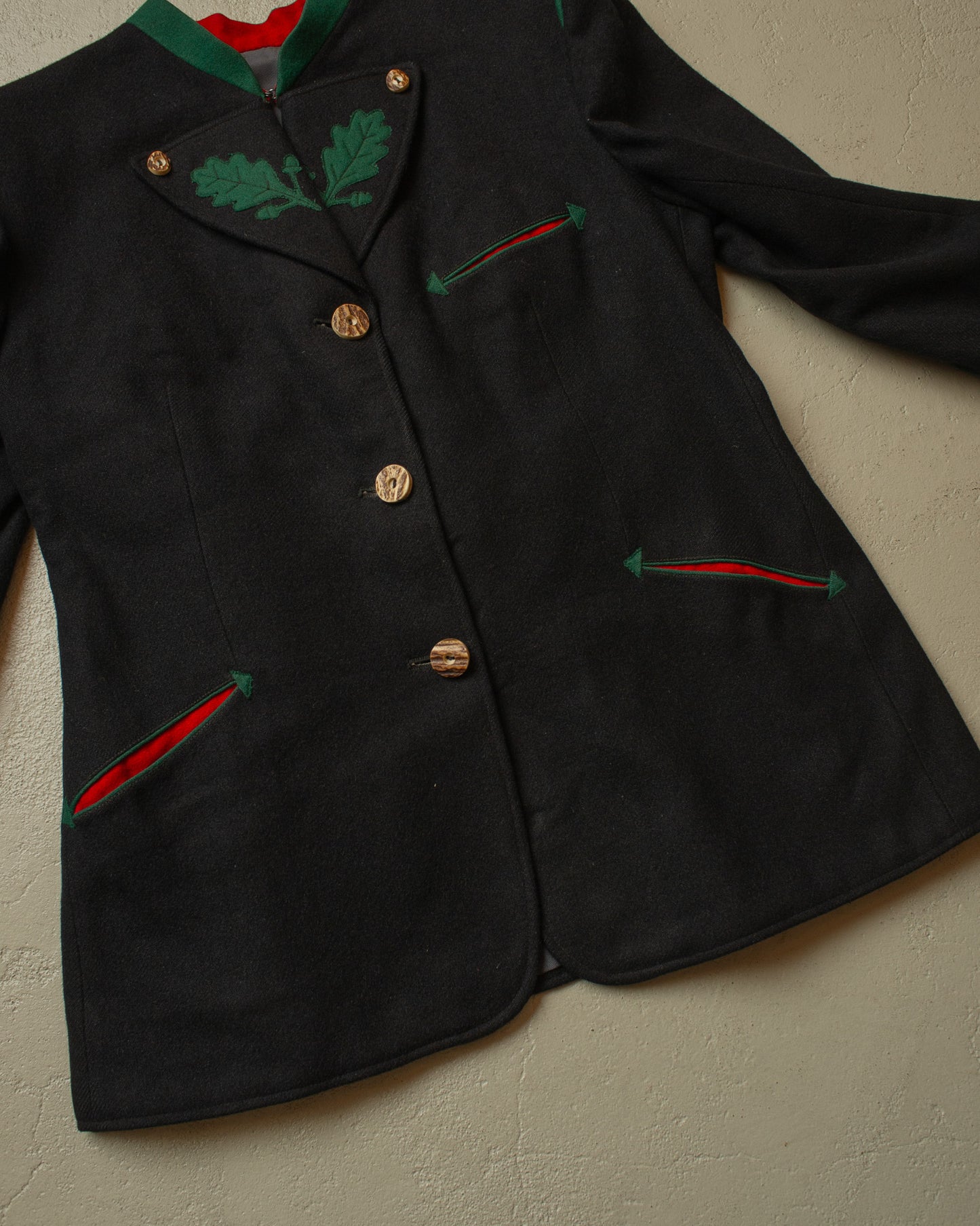 1940s German Wool Janker black - S