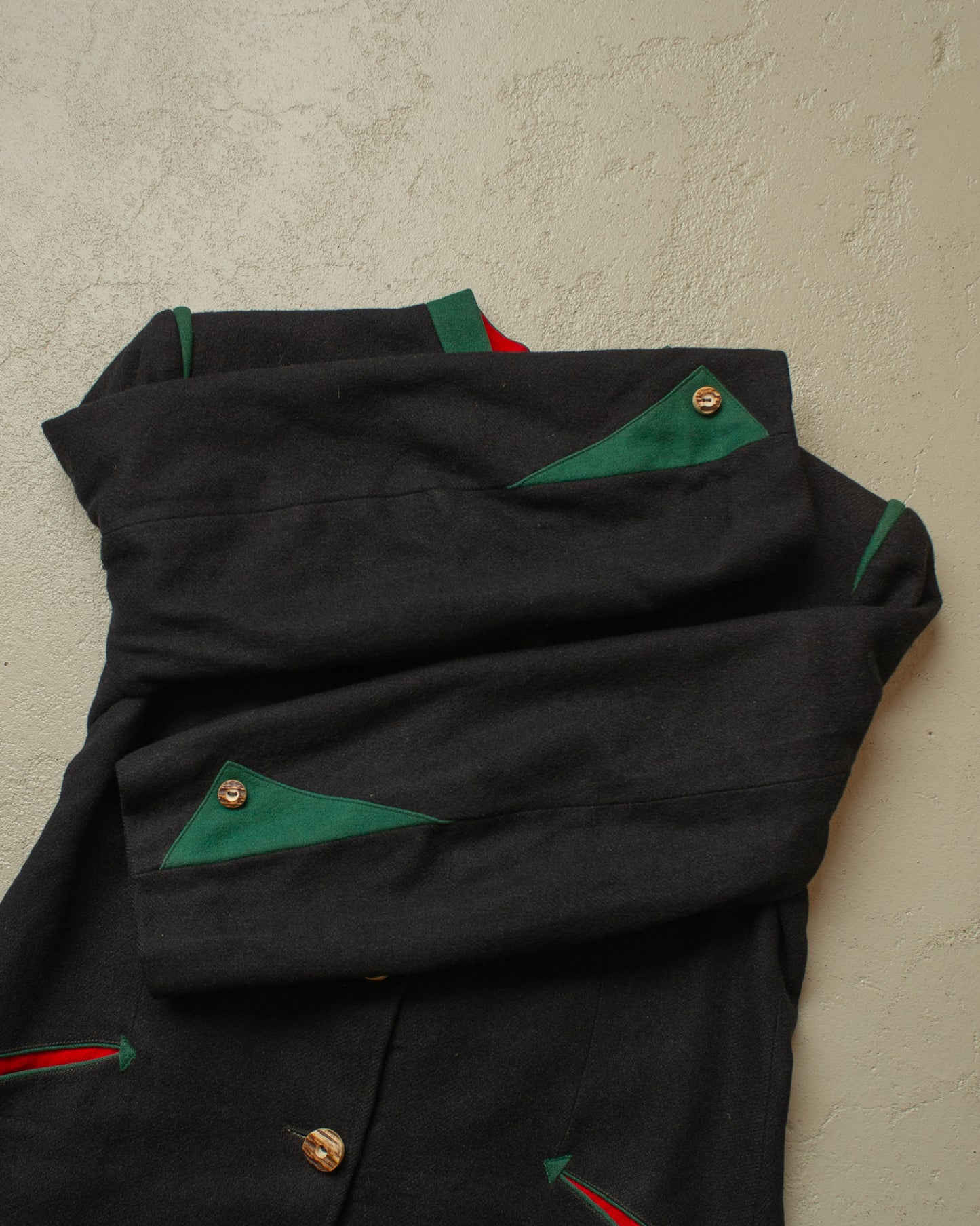 1940s German Wool Janker black - S