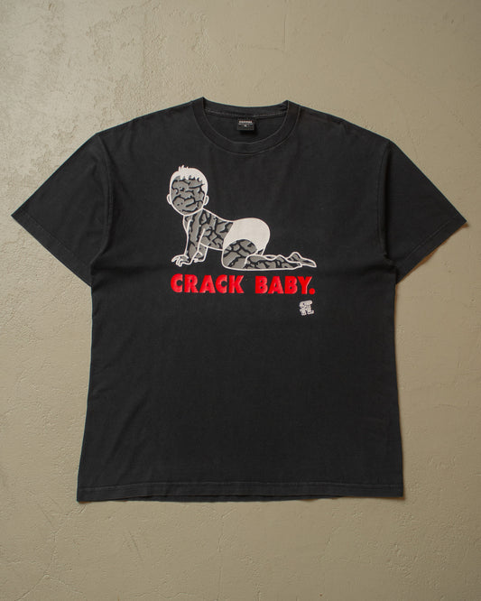 1990s/00s Capital "Crack Baby" T-shirt black - XL/XXL
