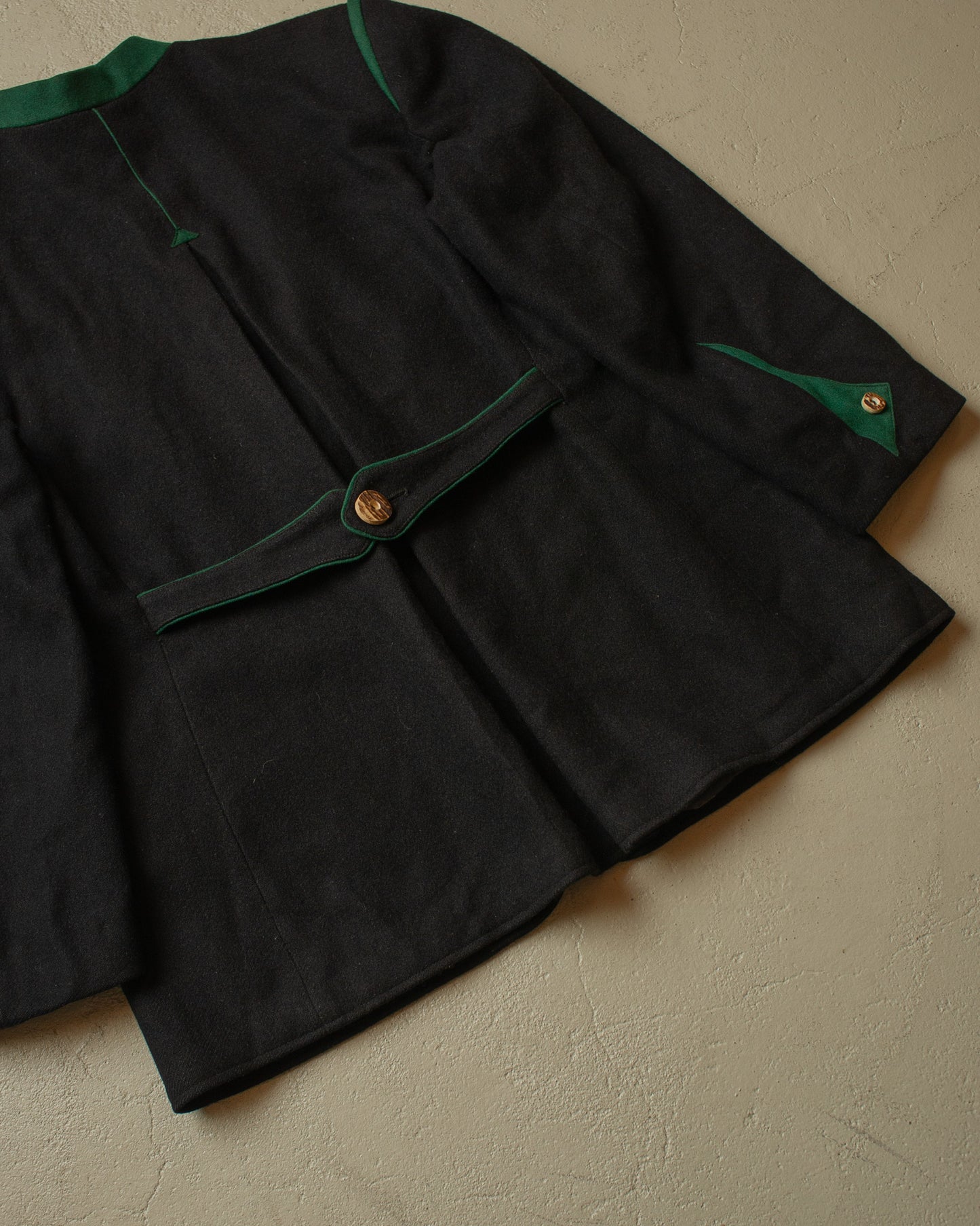 1940s German Wool Janker black - S