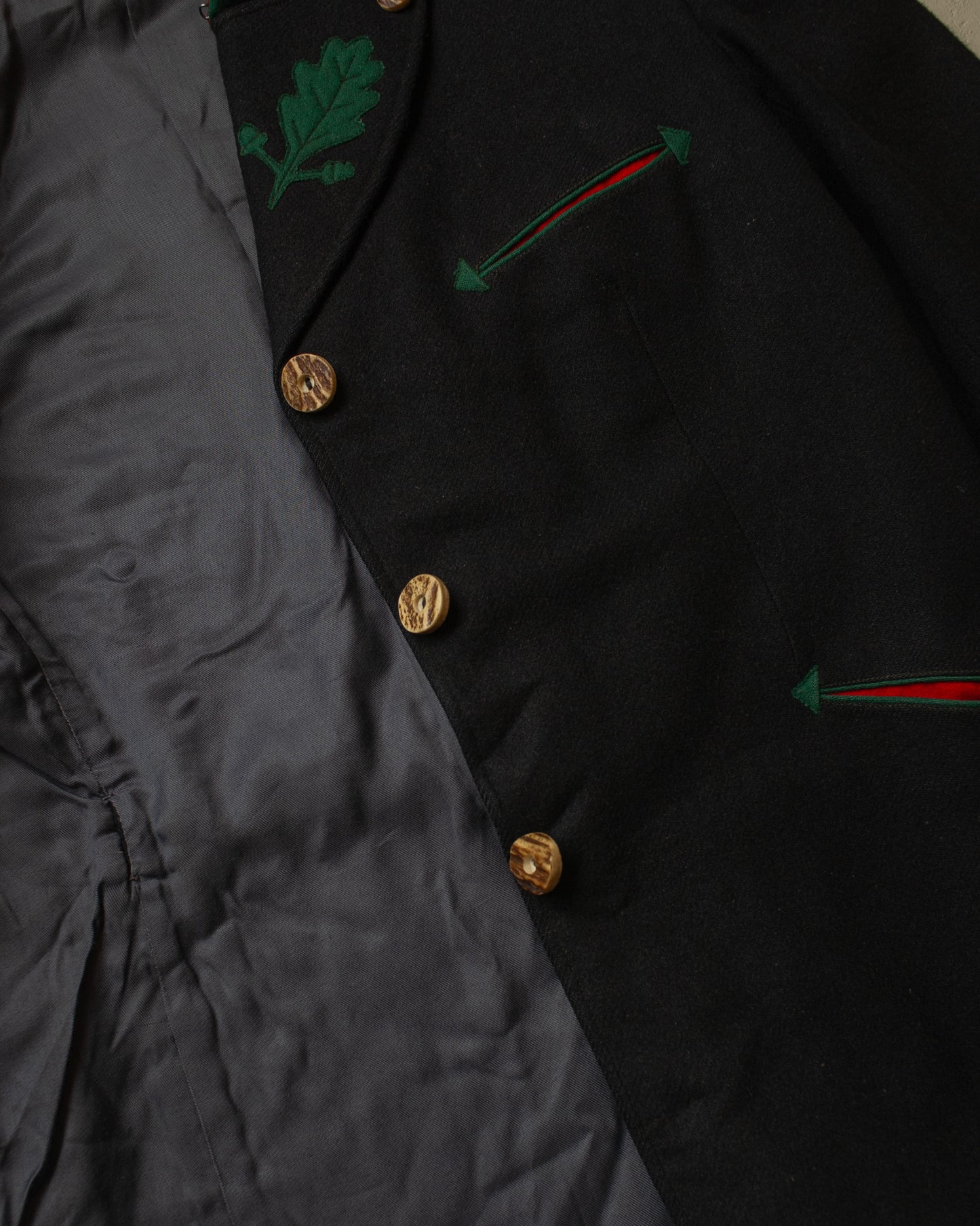 1940s German Wool Janker black - S
