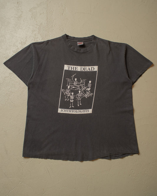 1990s Faded The Dead Ichtyologists T-shirt black - XXL