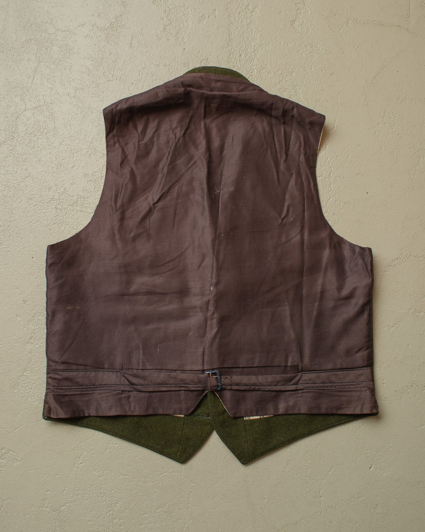 1940s German Wool Suit Vest green - M