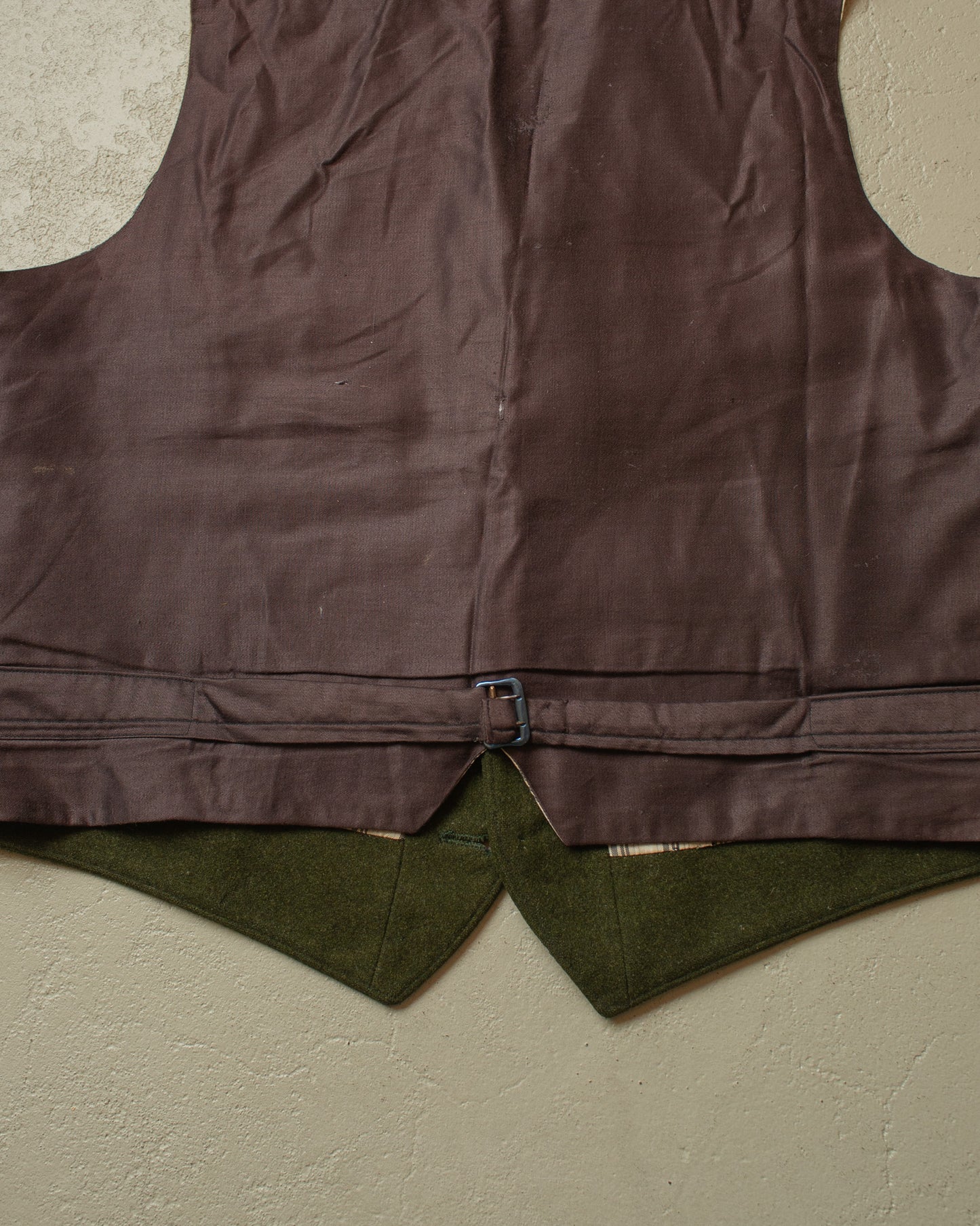 1940s German Wool Suit Vest green - M