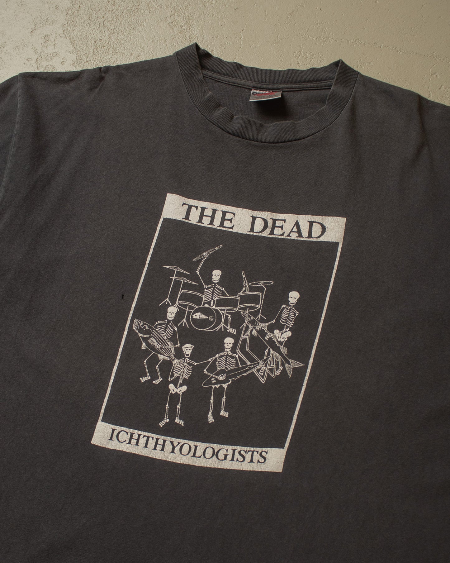 1990s Faded The Dead Ichtyologists T-shirt black - XXL