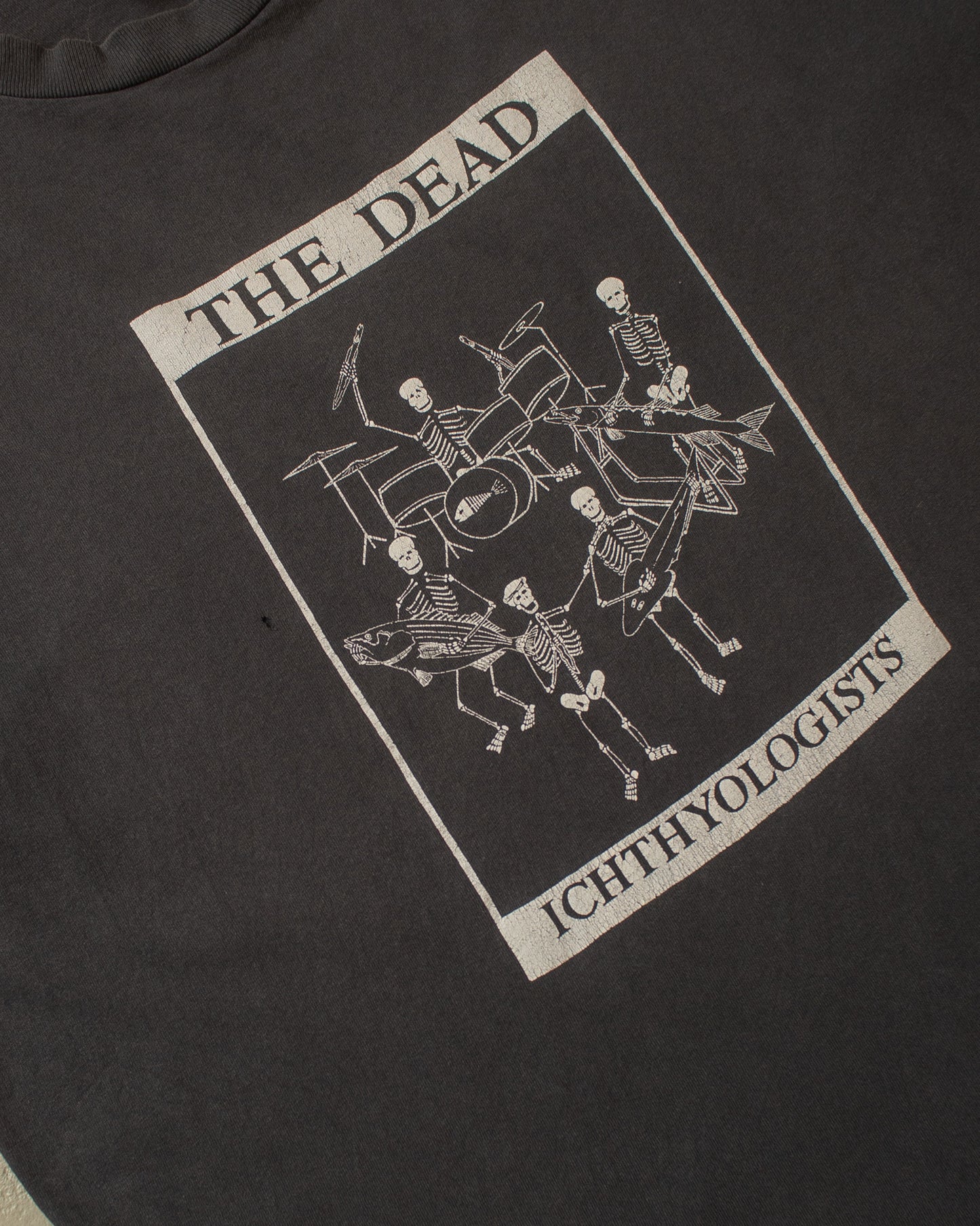 1990s Faded The Dead Ichtyologists T-shirt black - XXL