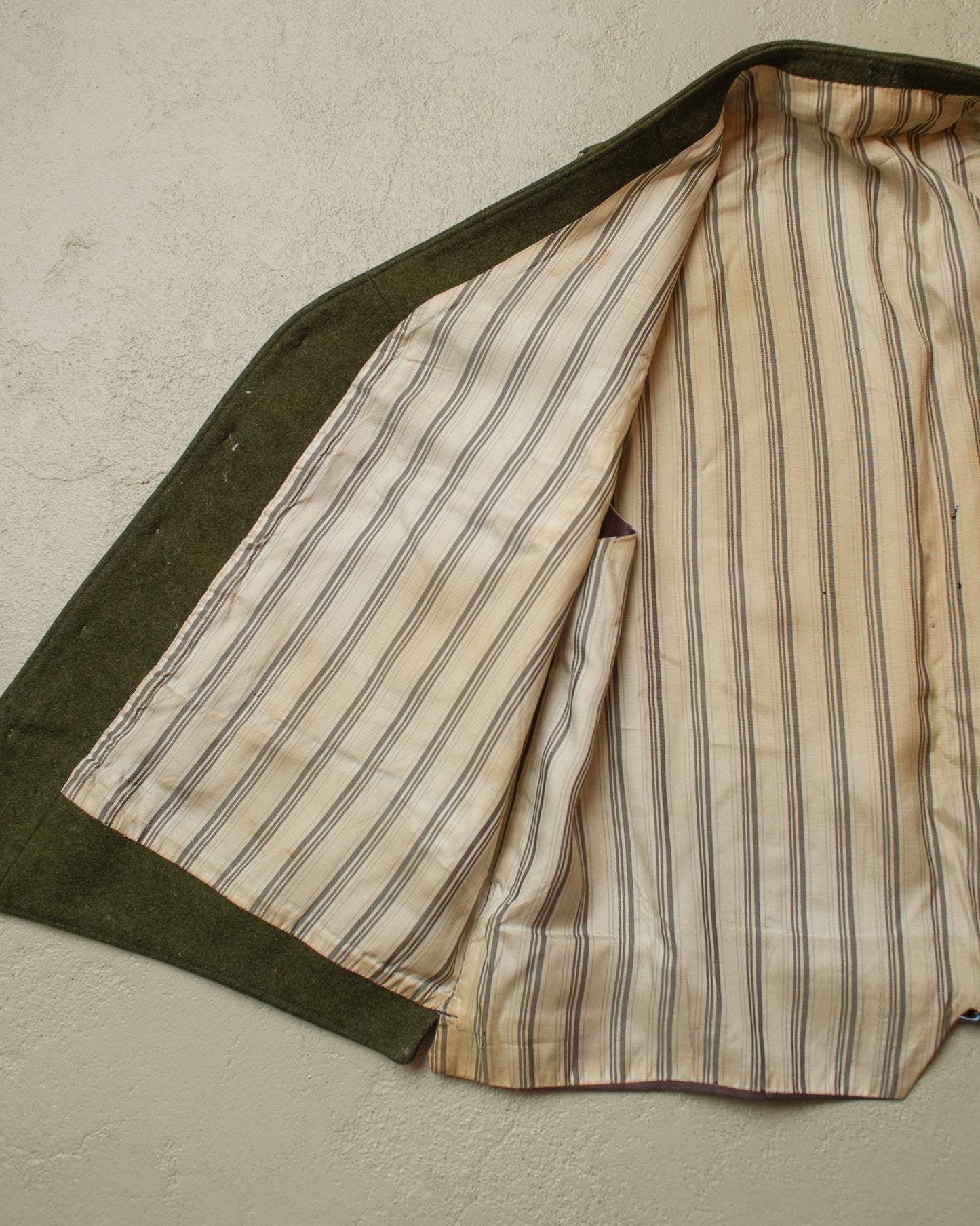1940s German Wool Suit Vest green - M