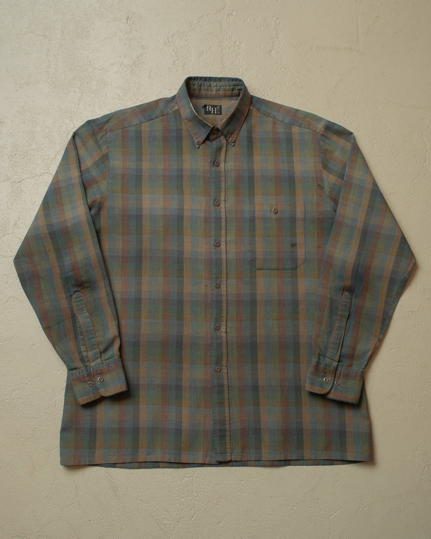 1970s/80s Faded checkered Shirt multi - L