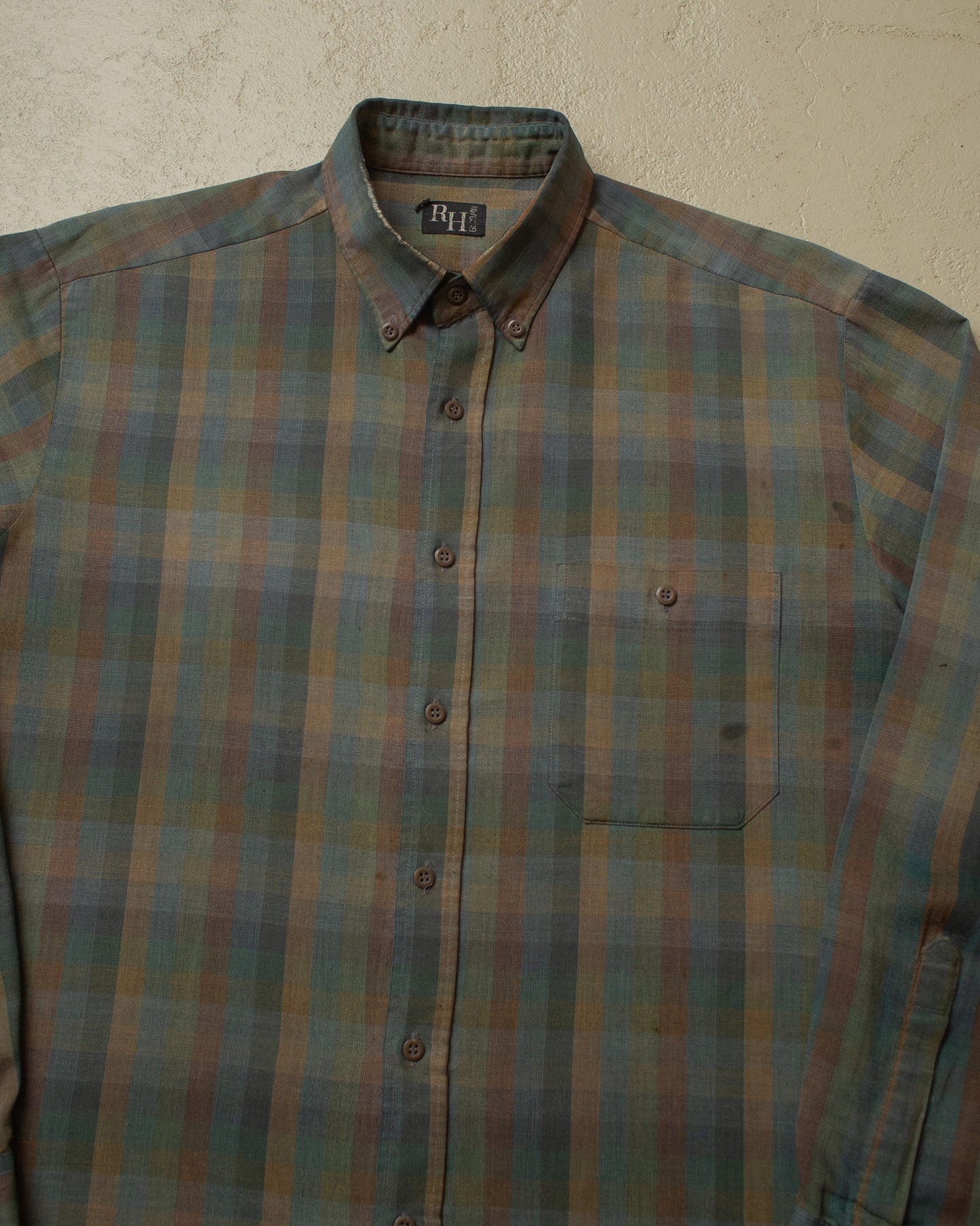 1970s/80s Faded checkered Shirt multi - L