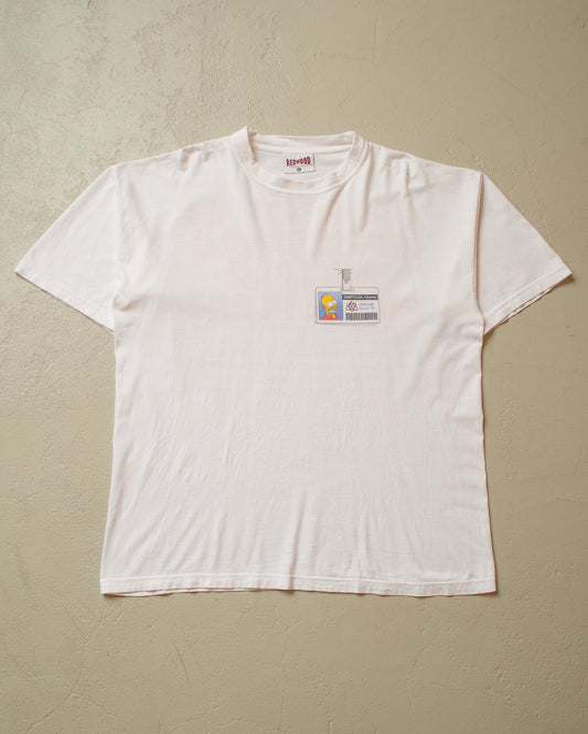 1995 Homer Simpson "Work" T-shirt white - XL