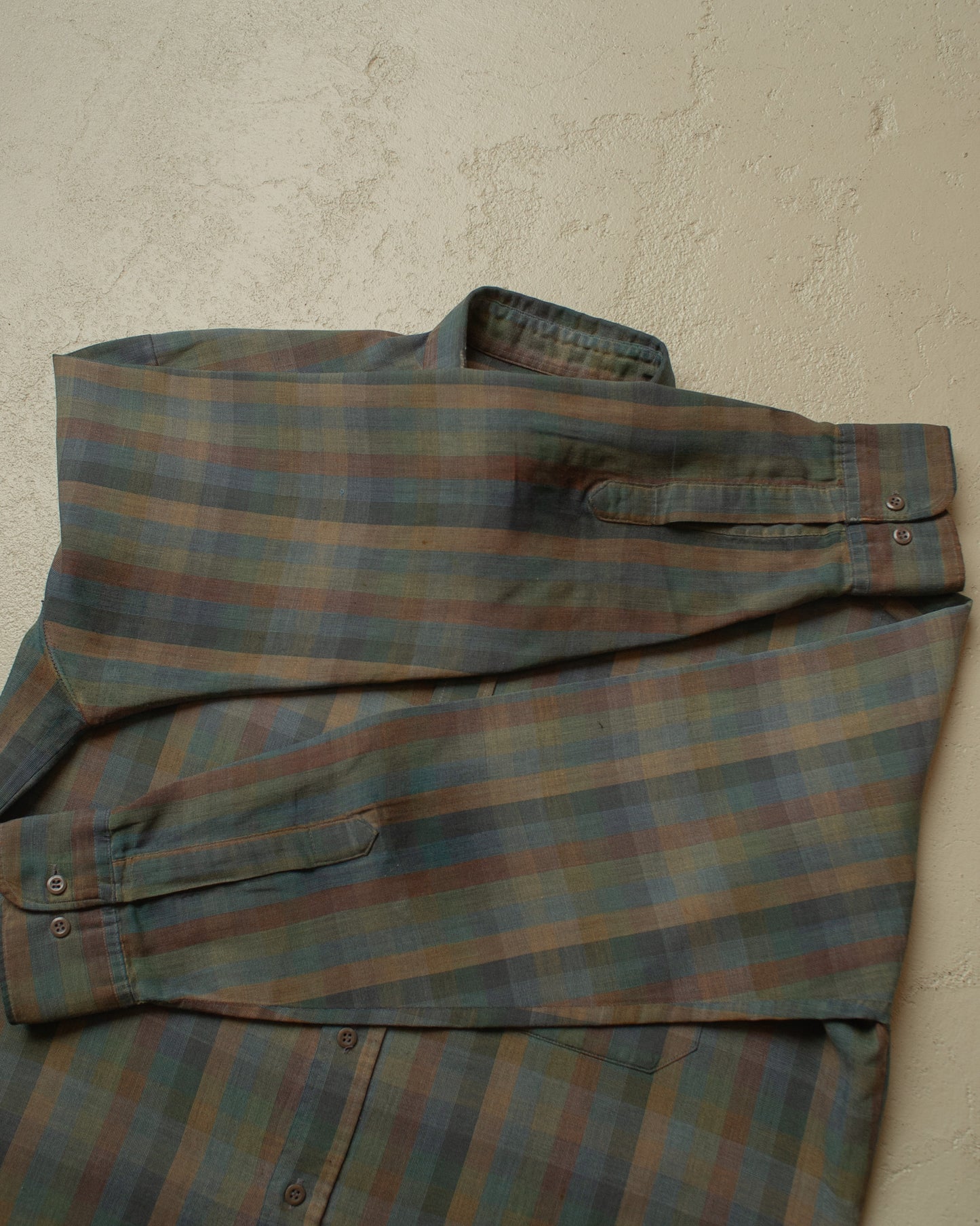 1970s/80s Faded checkered Shirt multi - L