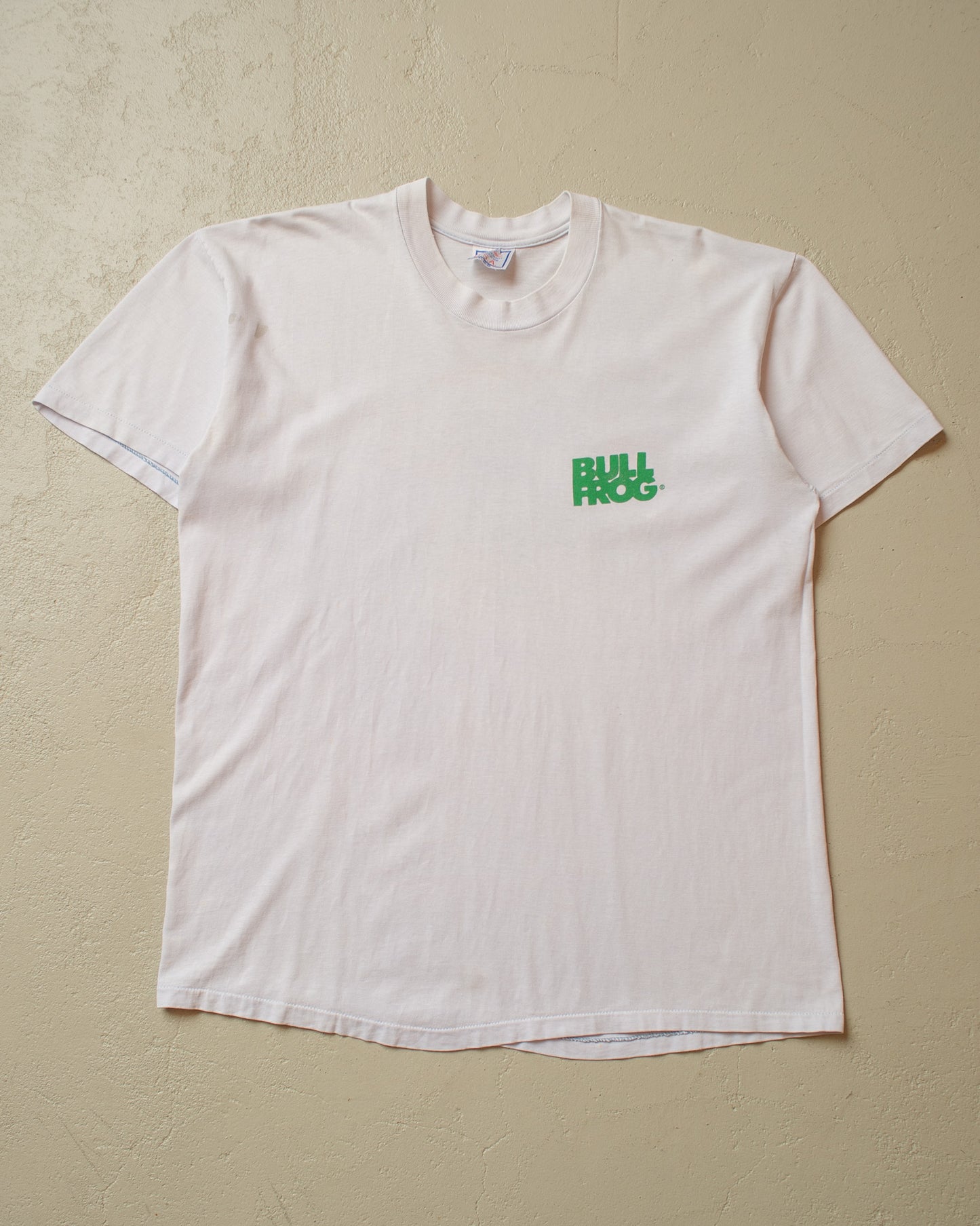 1990s Bull Frog Sunblock Promo T-shirt white - L