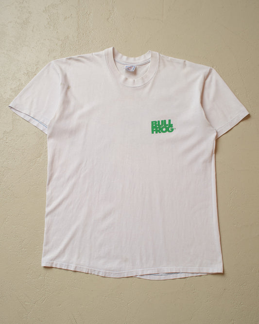 1990s Bull Frog Sunblock Promo T-shirt white - L