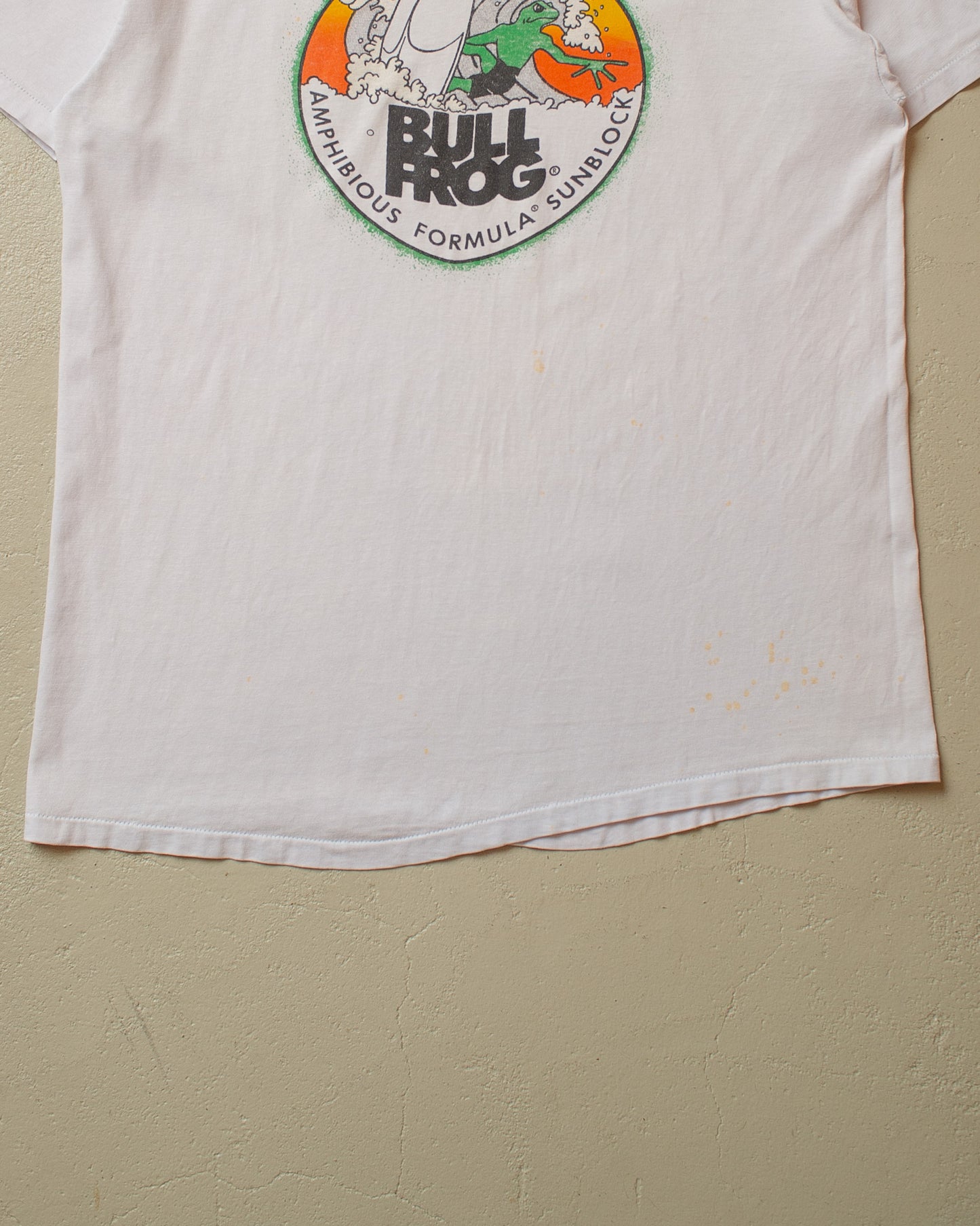 1990s Bull Frog Sunblock Promo T-shirt white - L