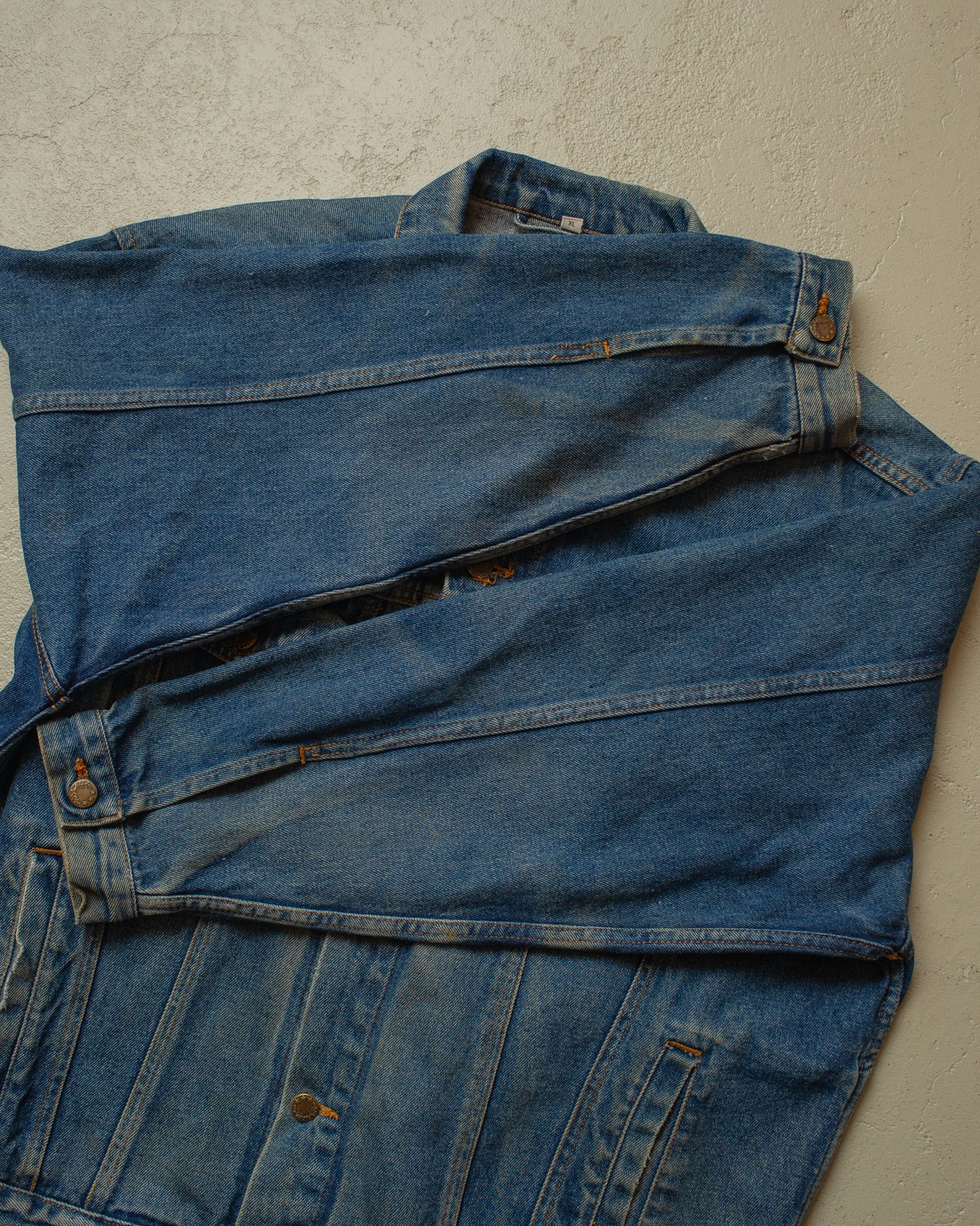 1990s Faded Euro Denim Jacket blue - XL