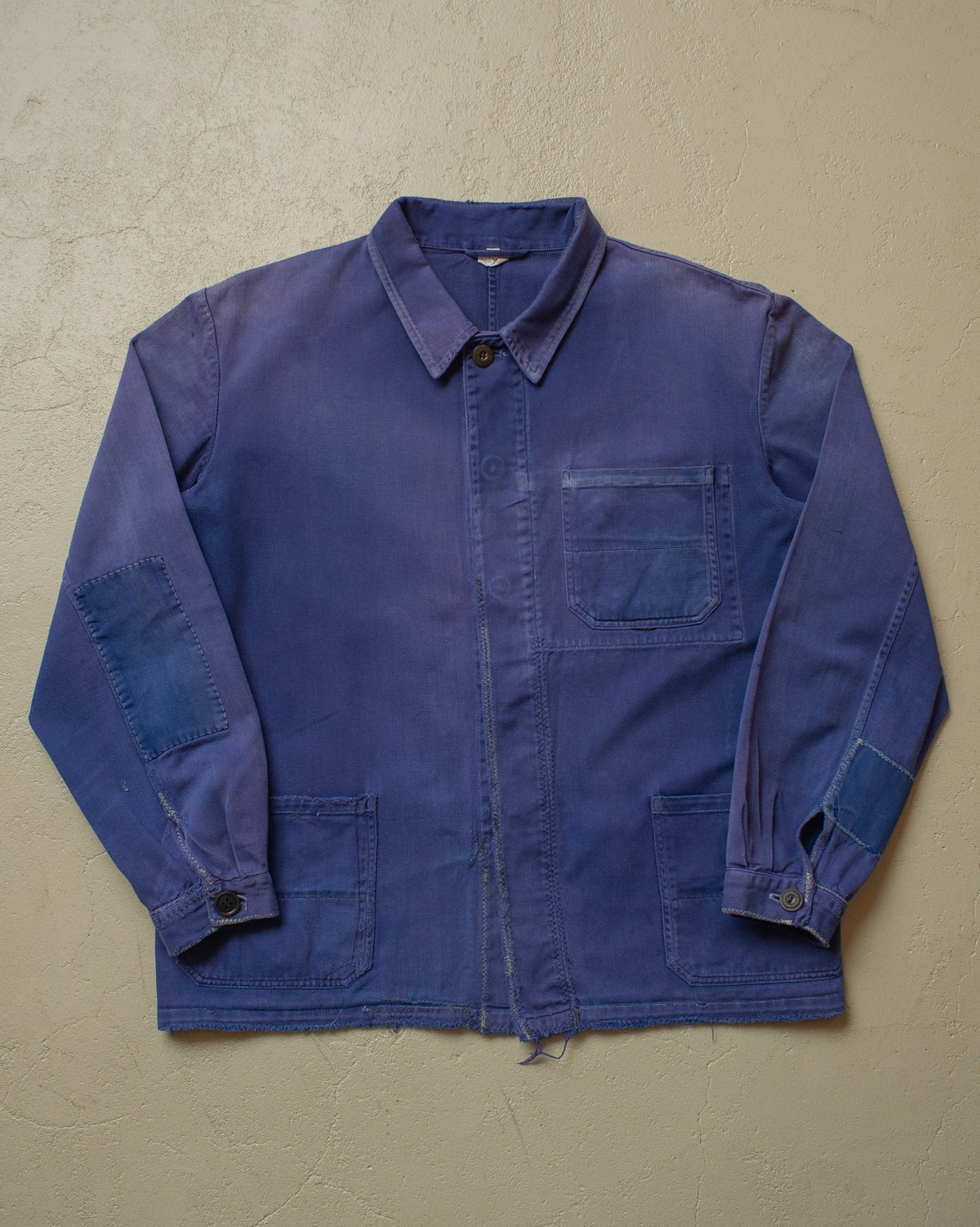 1970s German repaired Work Jacket blue - M/L