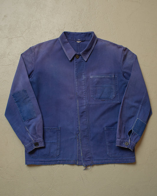 1970s German repaired Work Jacket blue - M/L