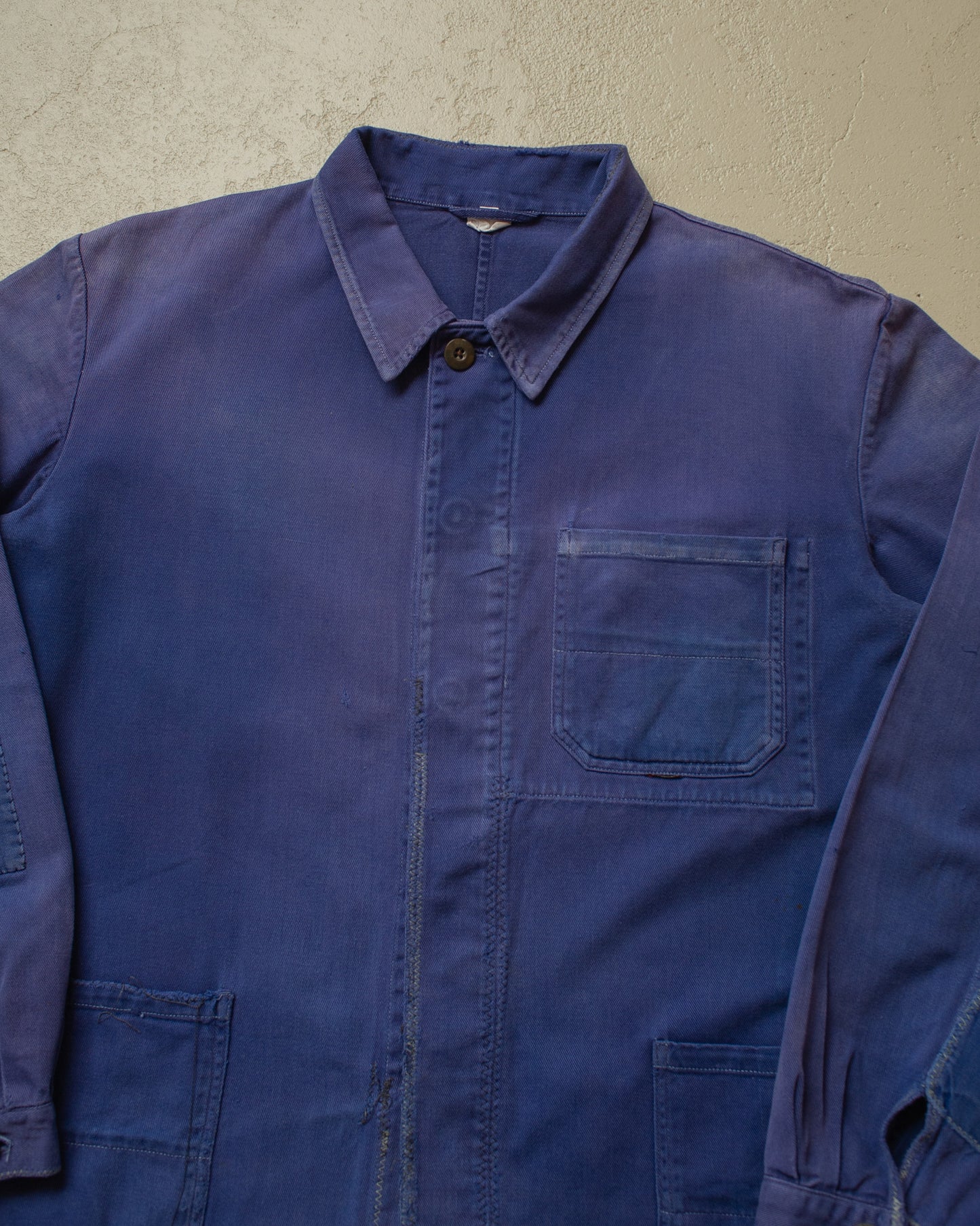 1970s German repaired Work Jacket blue - M/L