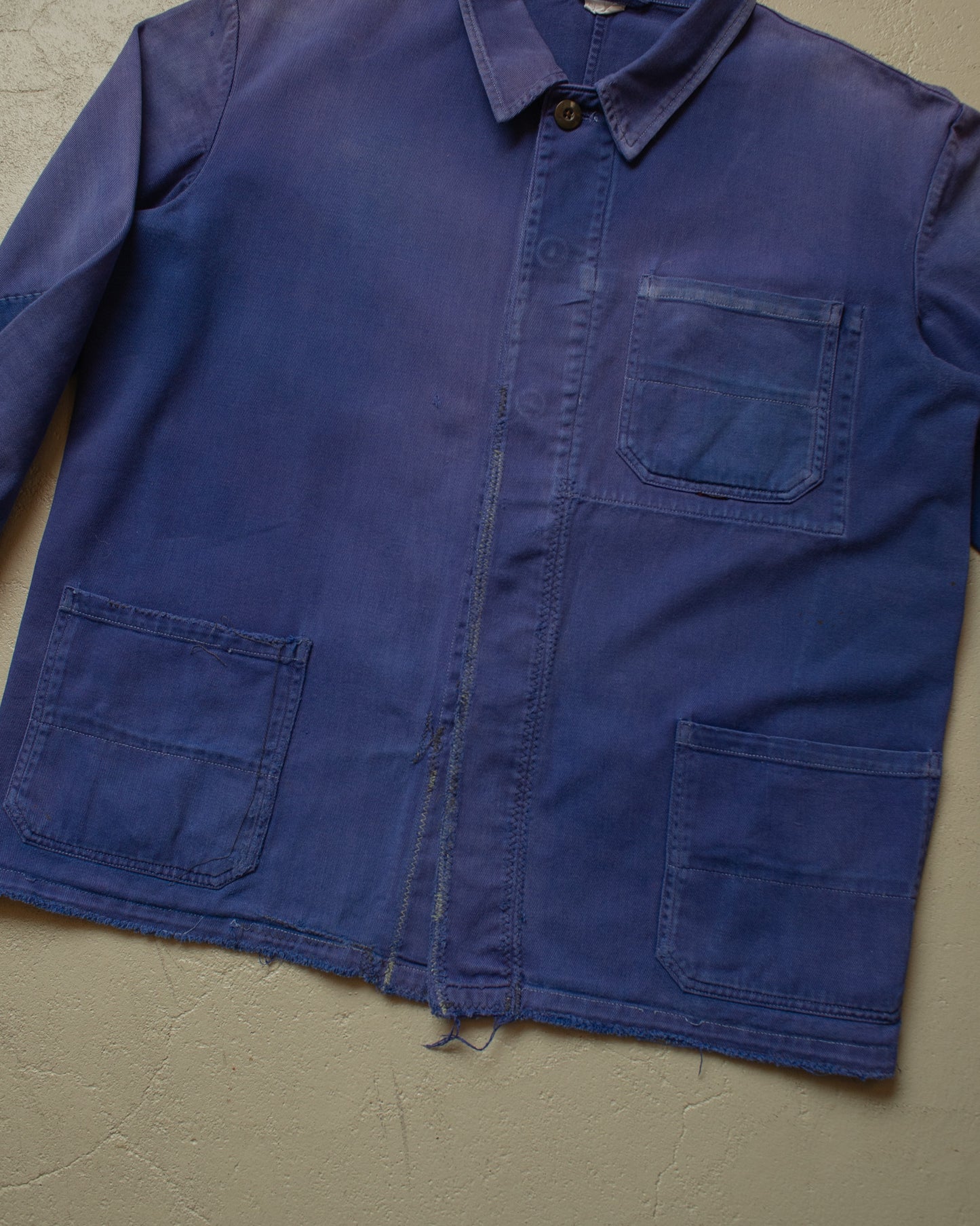 1970s German repaired Work Jacket blue - M/L